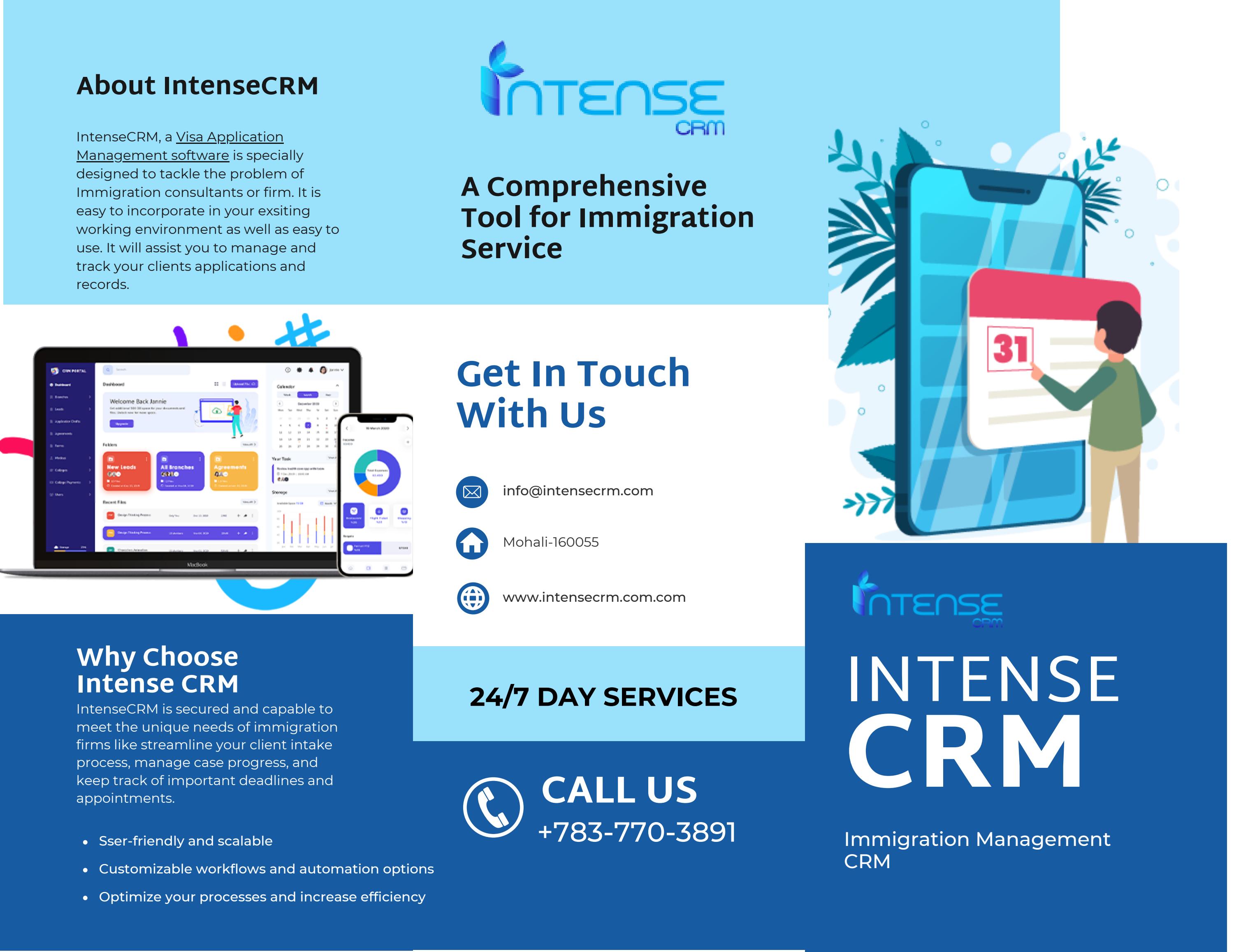 Intense CRM Comprehensive Visa Application Management software by