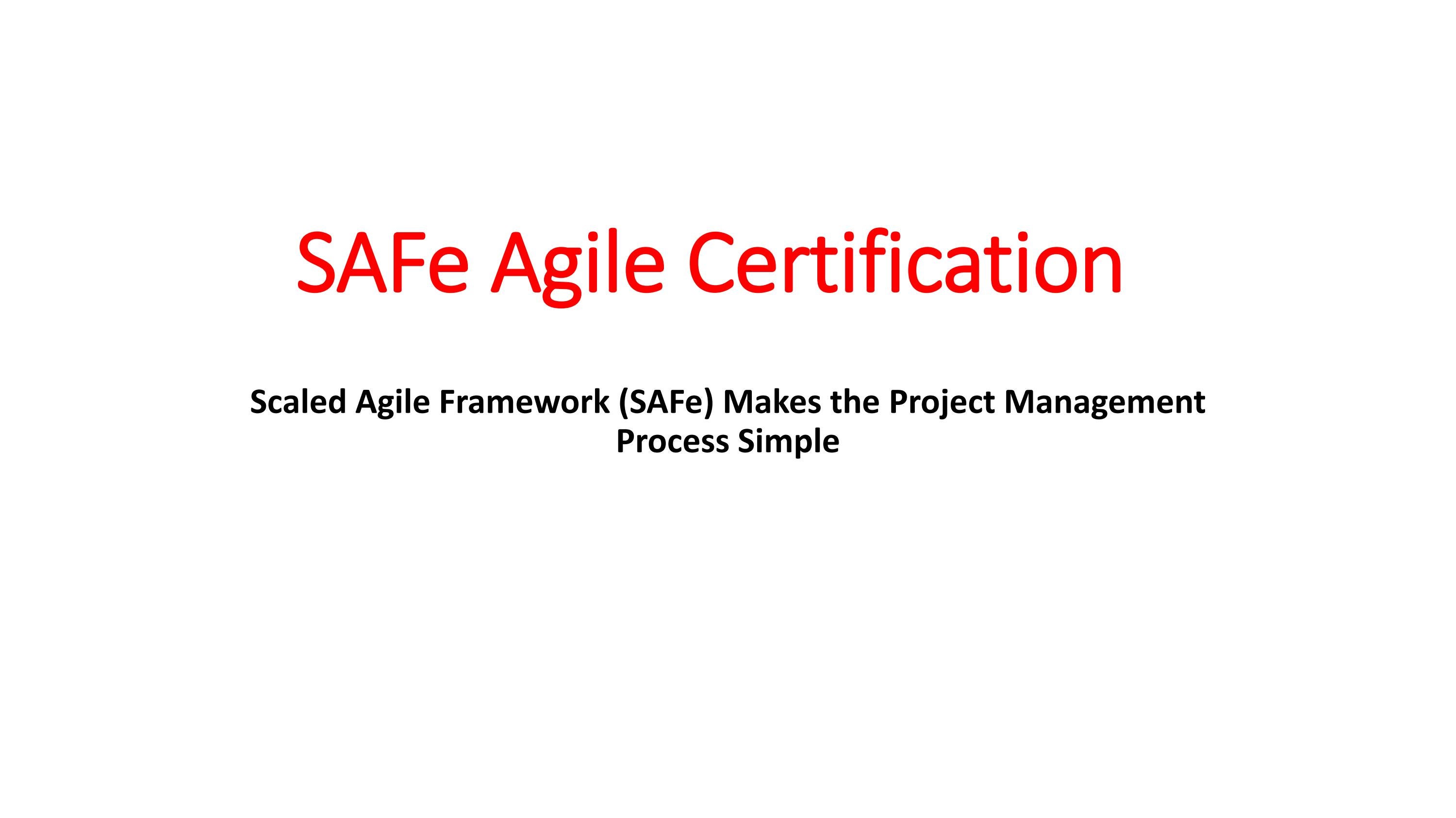 SAFe Agile Certification SAFe Agile Certification Cost by