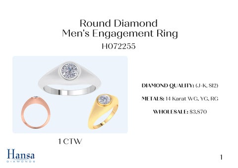 Men's Natural Diamond Engagement Rings 第 2 页