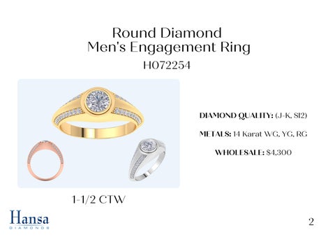 Men's Natural Diamond Engagement Rings 第 3 页