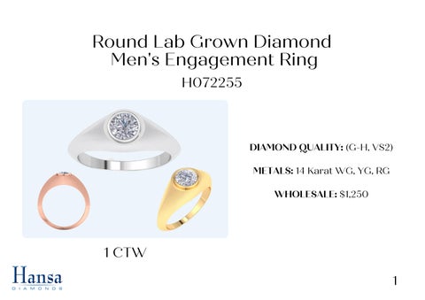 Lab Grown Diamond Men's Engagement Rings Presentation 第 2 页