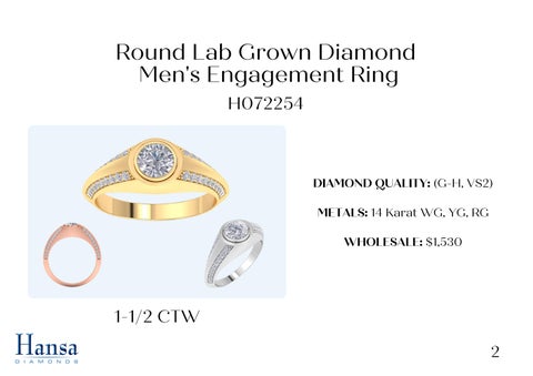 Lab Grown Diamond Men's Engagement Rings Presentation 第 3 页
