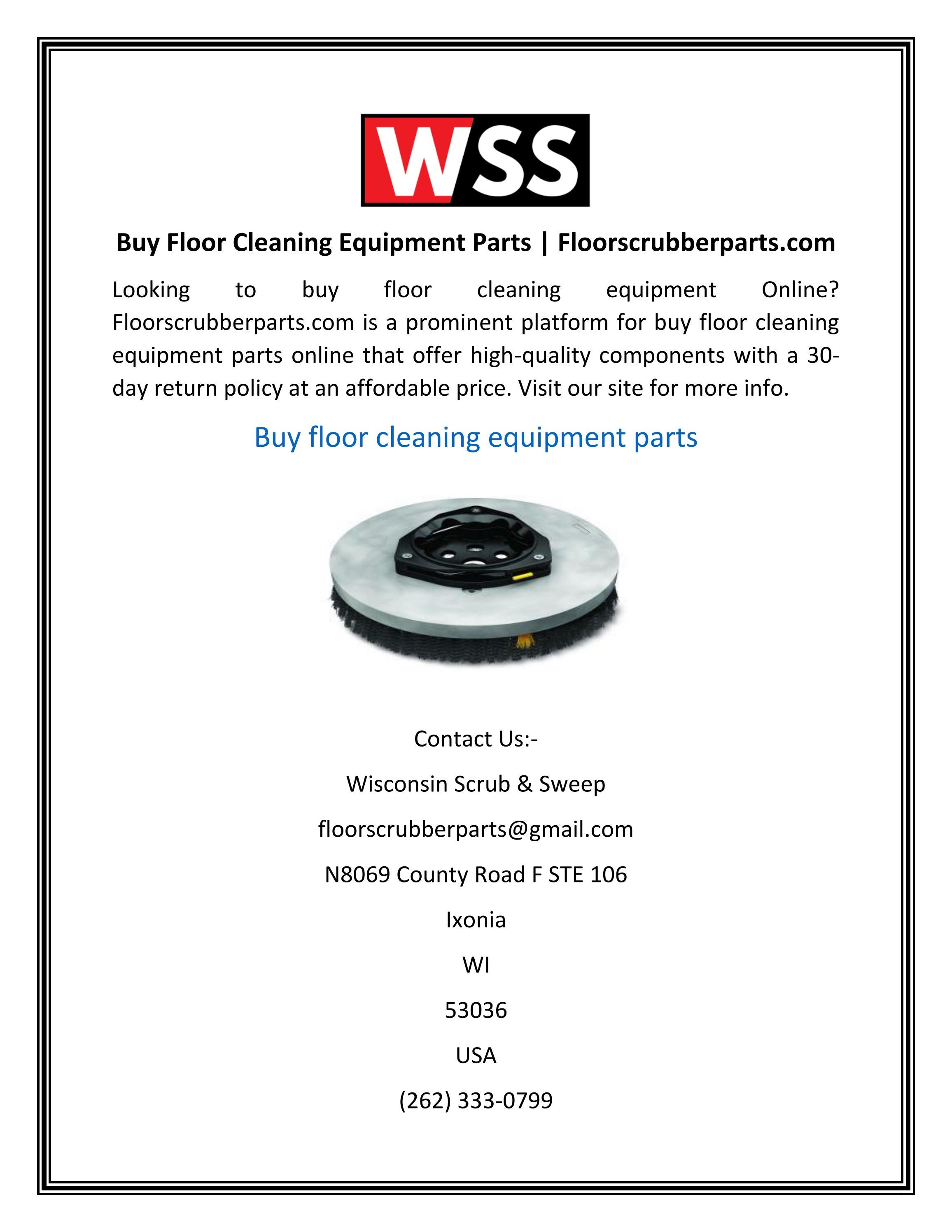 Buy Floor Cleaning Equipment Parts by