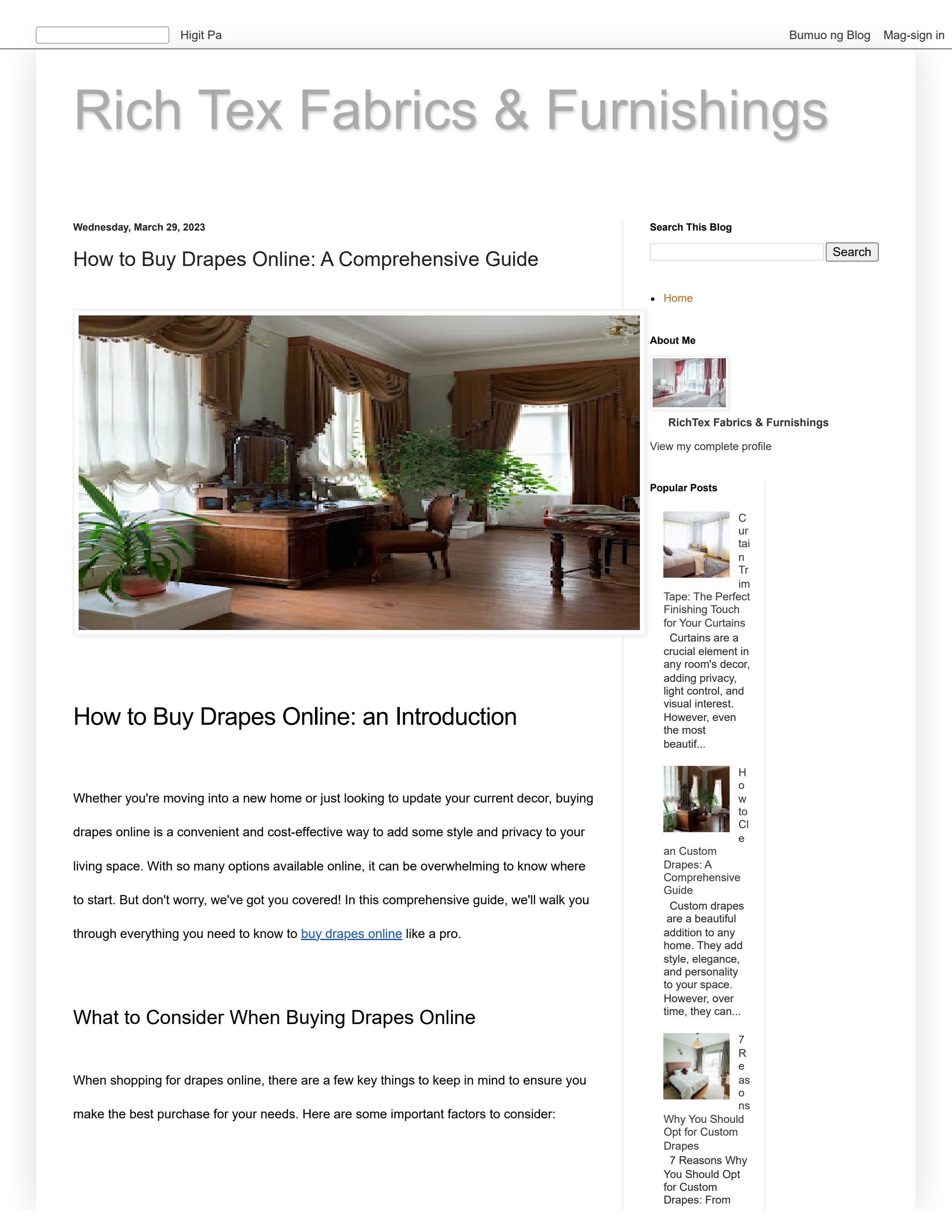 How to Buy Drapes Online A Comprehensive Guide by Rich Tex Fabrics Issuu