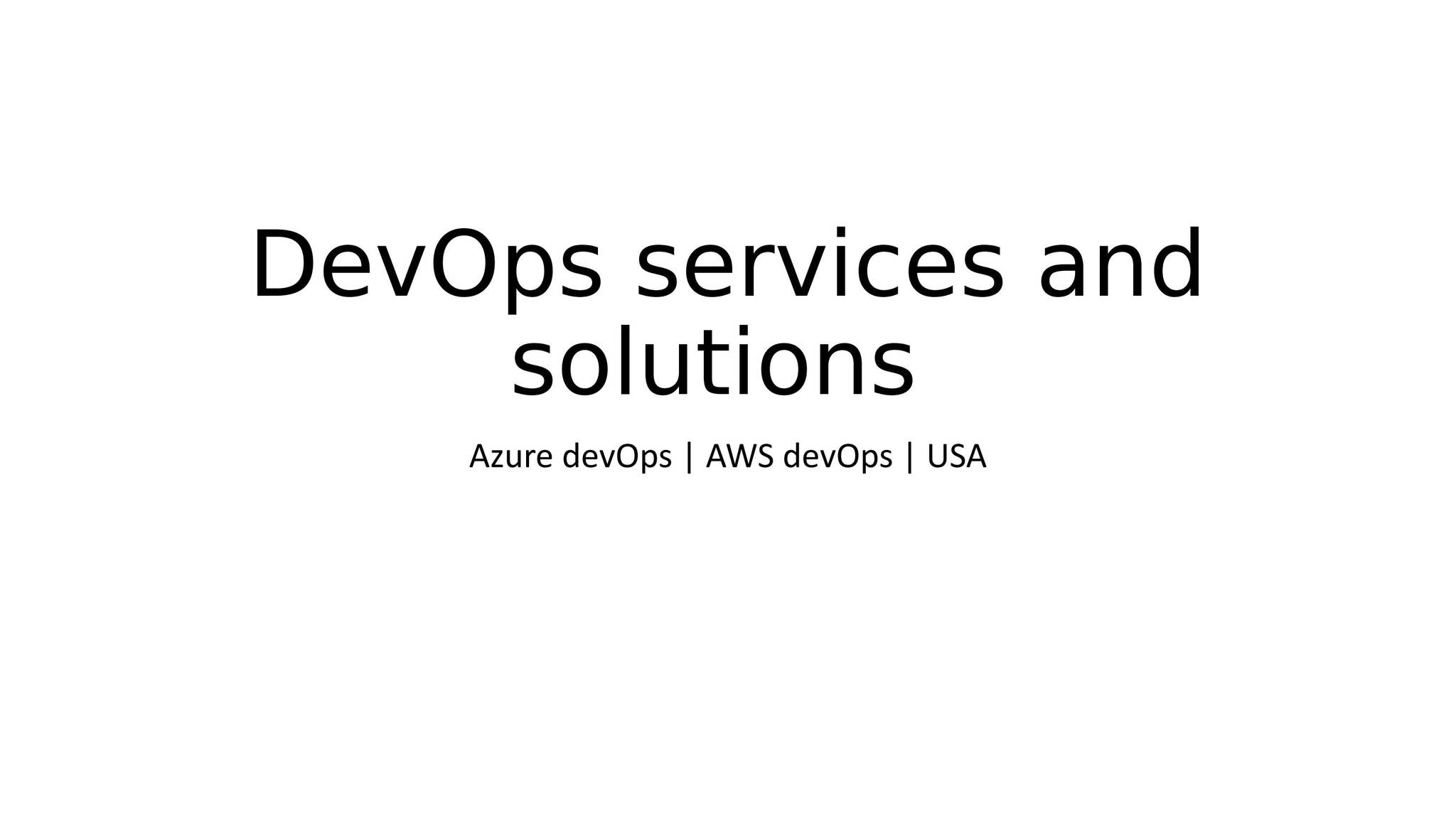 DevOps Consulting Services | Azure DevOps | AWS DevOps | USA by ...