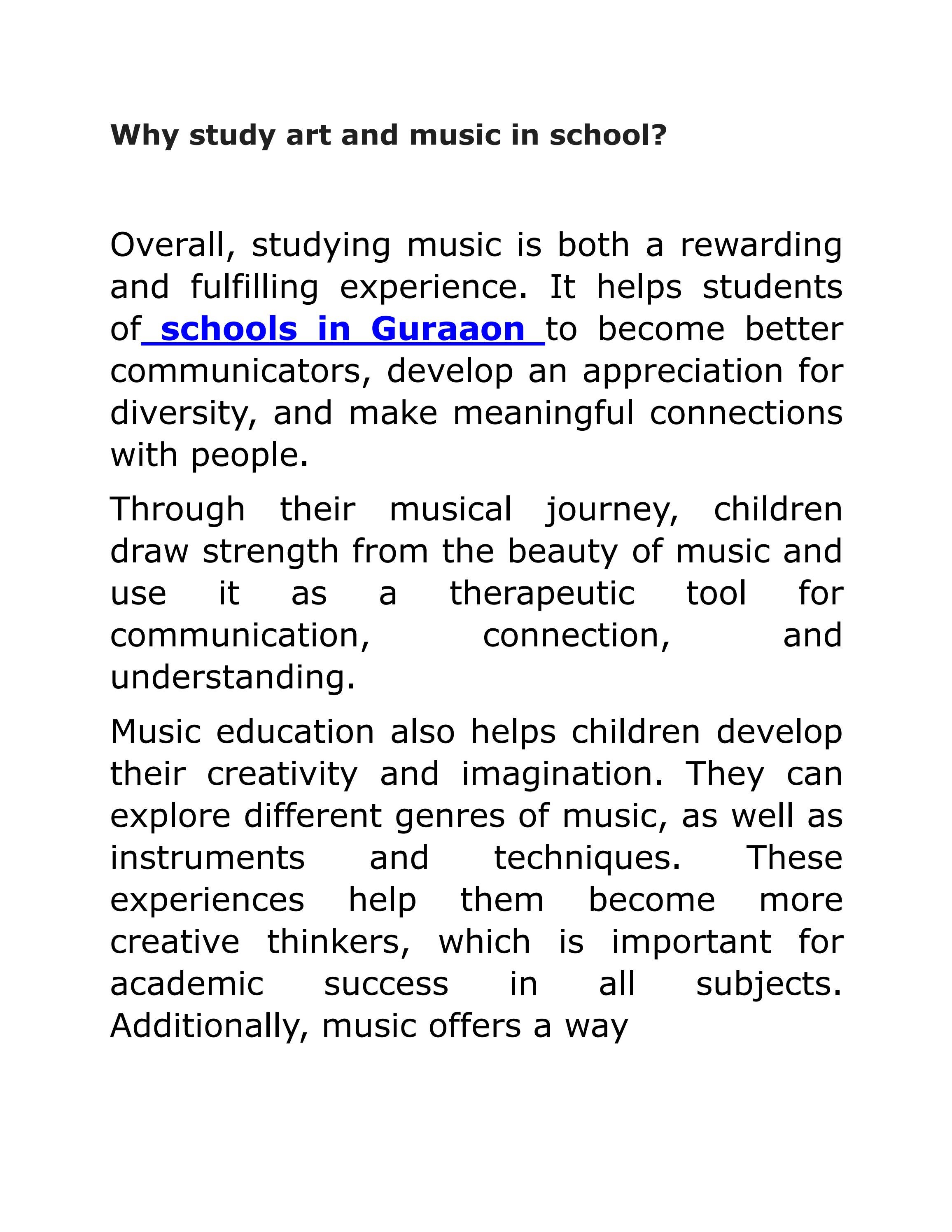 Why study art and music in school? by VEGA SCHOOLS Issuu