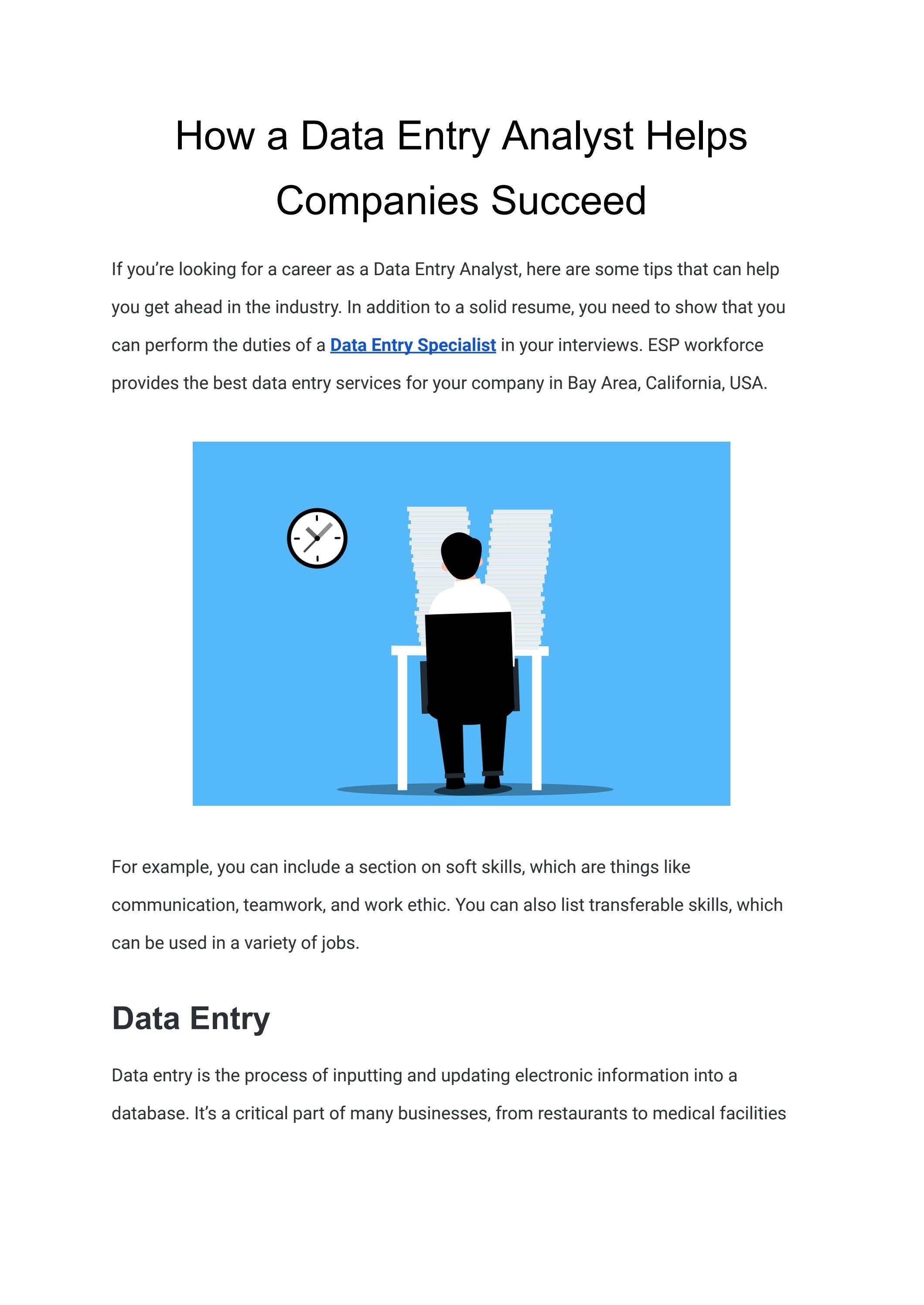 How A Data Entry Analyst Helps Companies Succeed By Zac Efron Issuu
