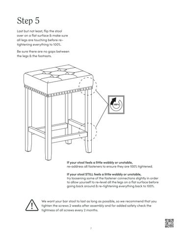 nathanjameshome 家具目录 · Hylie Bar 凳 Instruction Sheet 第 7 页