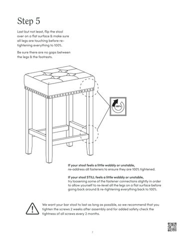 nathanjameshome 家具目录 · Hylie Bar 凳 Instruction Sheet 第 7 页