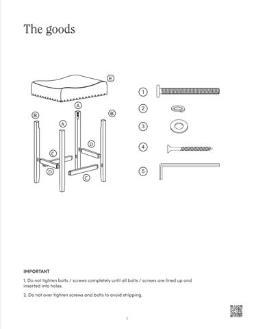 nathanjameshome 家具目录 · Hylie Bar 凳 29" Instruction Sheet 第 3 页