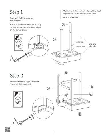 nathanjameshome 家具目录 · Hylie Bar 凳 29" Instruction Sheet 第 4 页