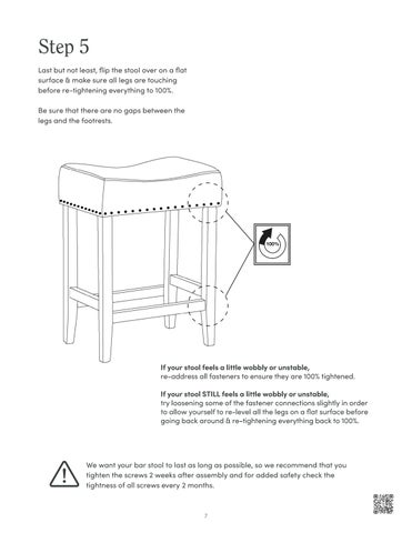 nathanjameshome 家具目录 · Hylie Bar 凳 29" Instruction Sheet 第 7 页