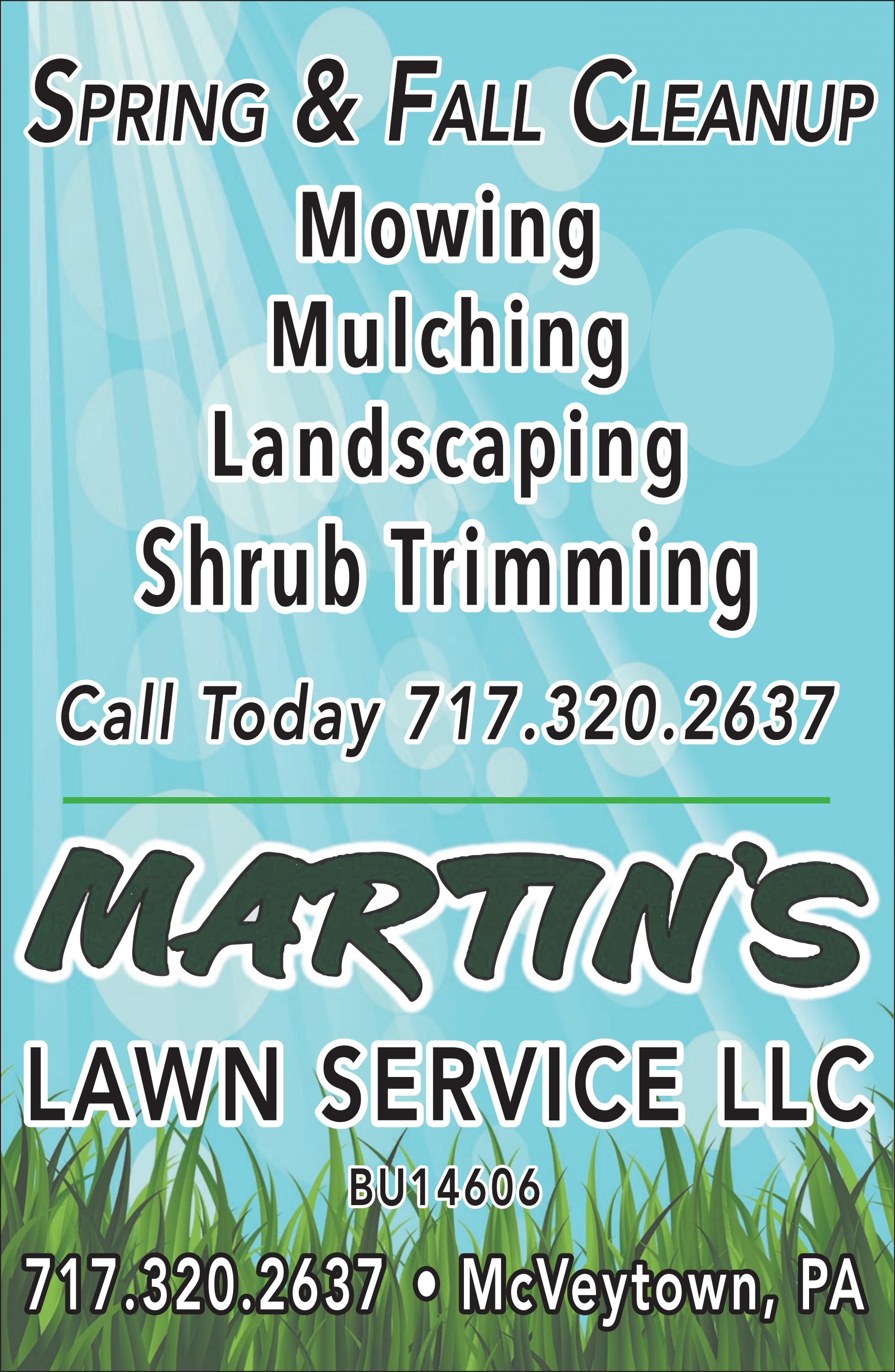 Martin's Lawn Service LLC by Lewistown Sentinel Issuu