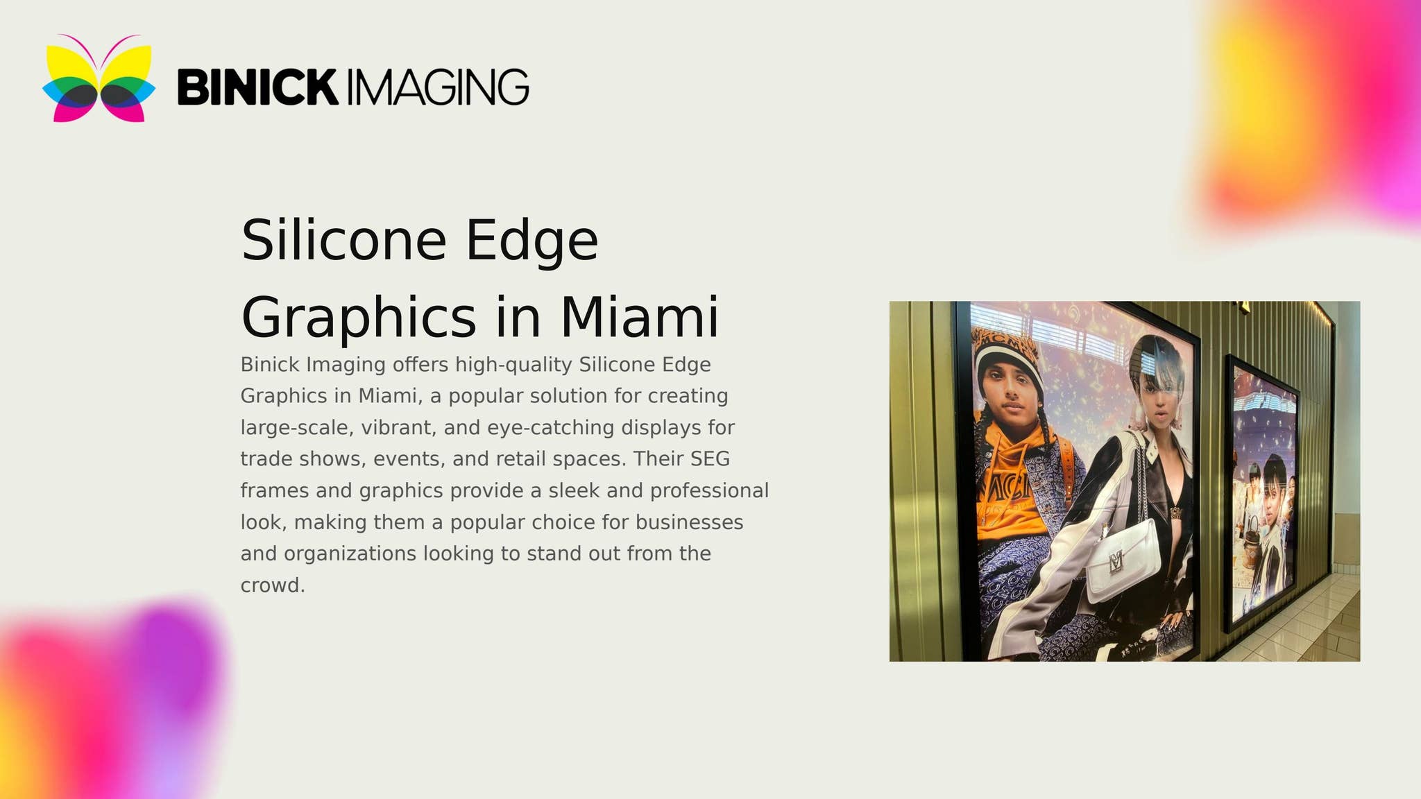 Silicone Edge Graphics Examples Silicone Edge Graphics in Miami | Binick Imaging by BinickImaging - Issuu