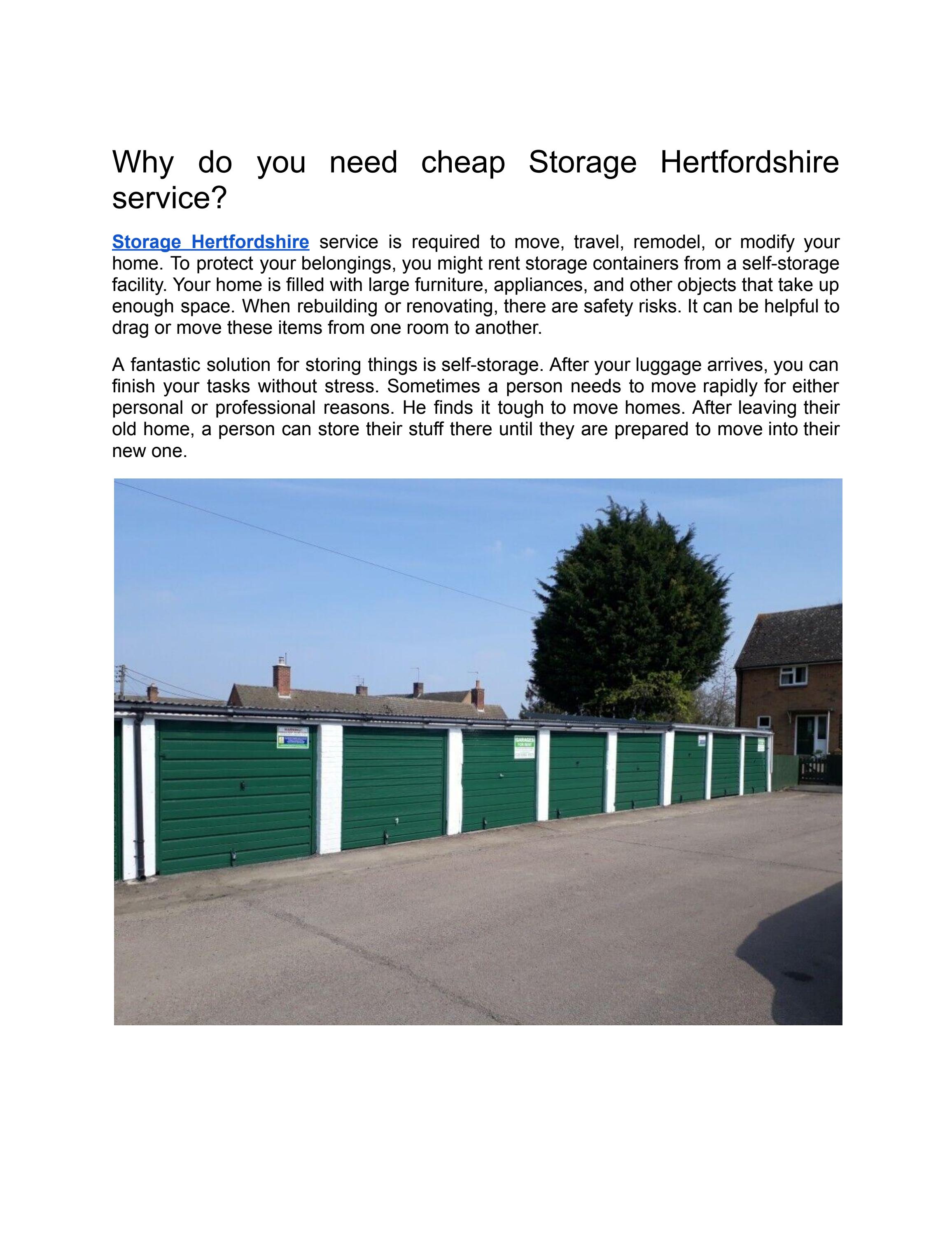 Why do you need cheap Storage Hertfordshire service? by msmetal Issuu