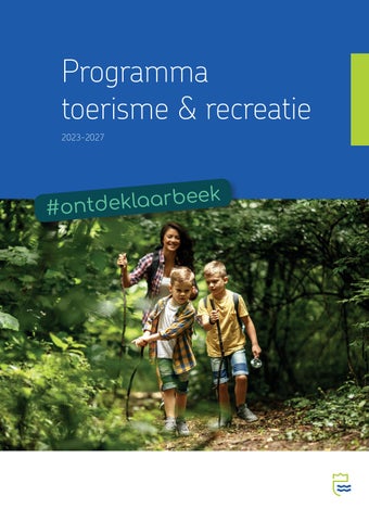 Cover of "Programma toerisme & recreatie 2023-2027"