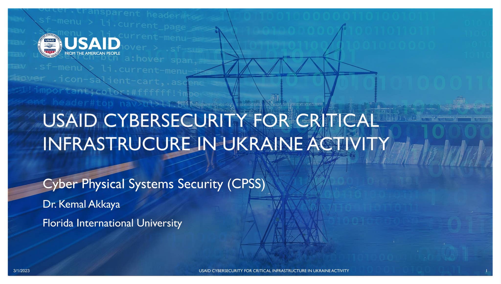 CYBER PHYSICAL SYSTEMS SECURITY by US Cybersecurity Activity in Ukraine ...