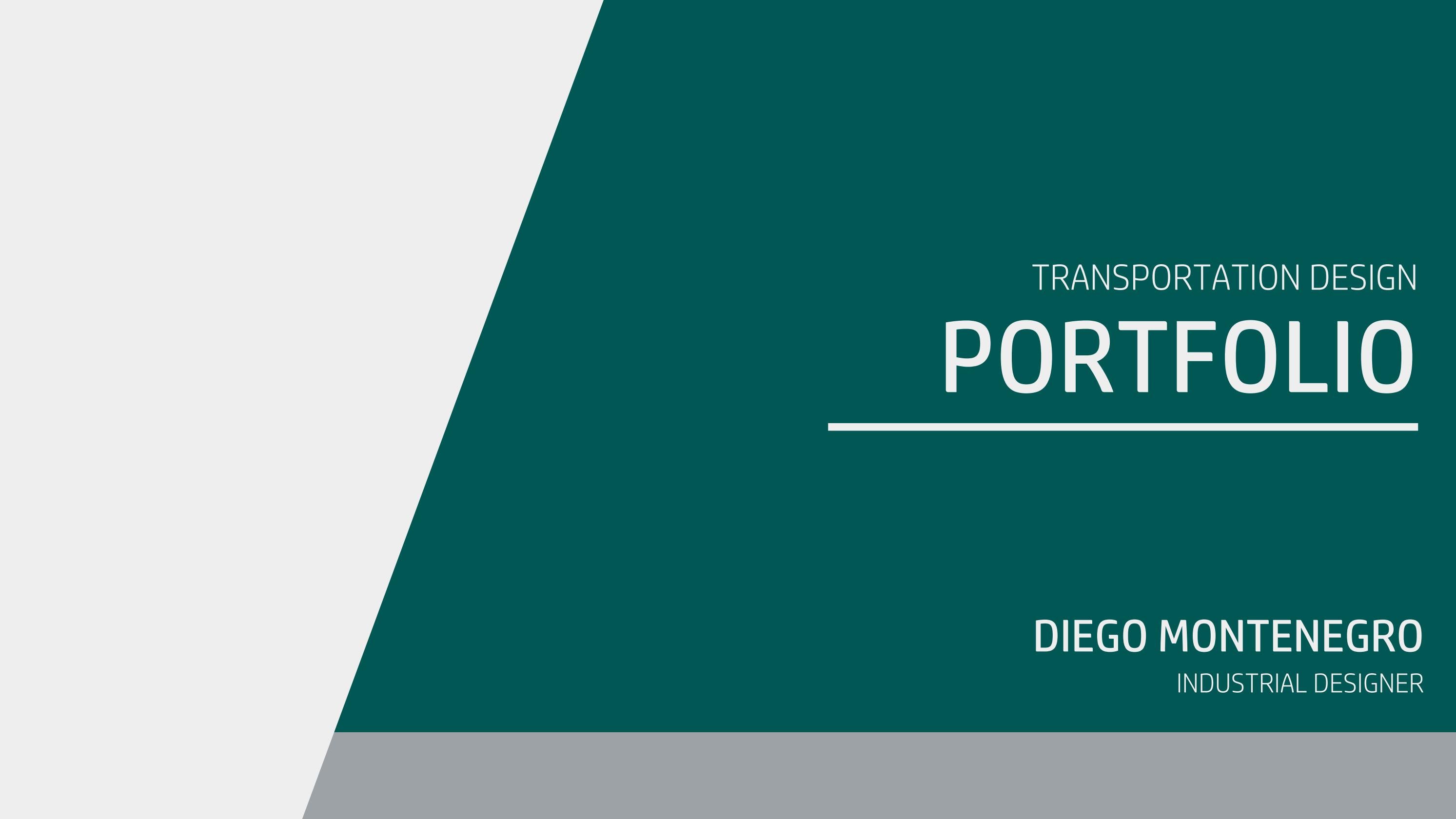 Transportation Design Portfolio - Diego Montenegro by Diego Montenegro ...