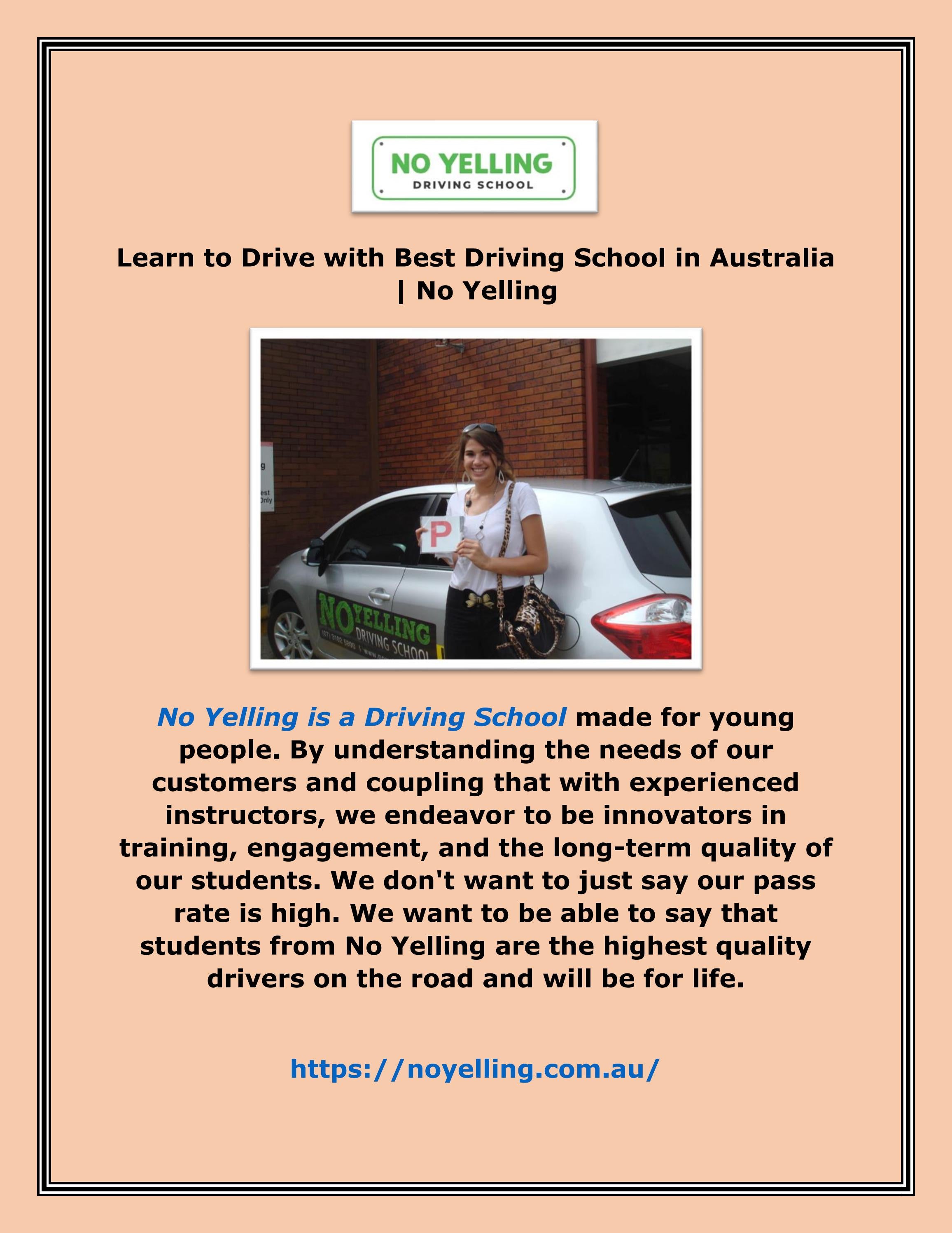 Learn to Drive with Best Driving School in Australia No