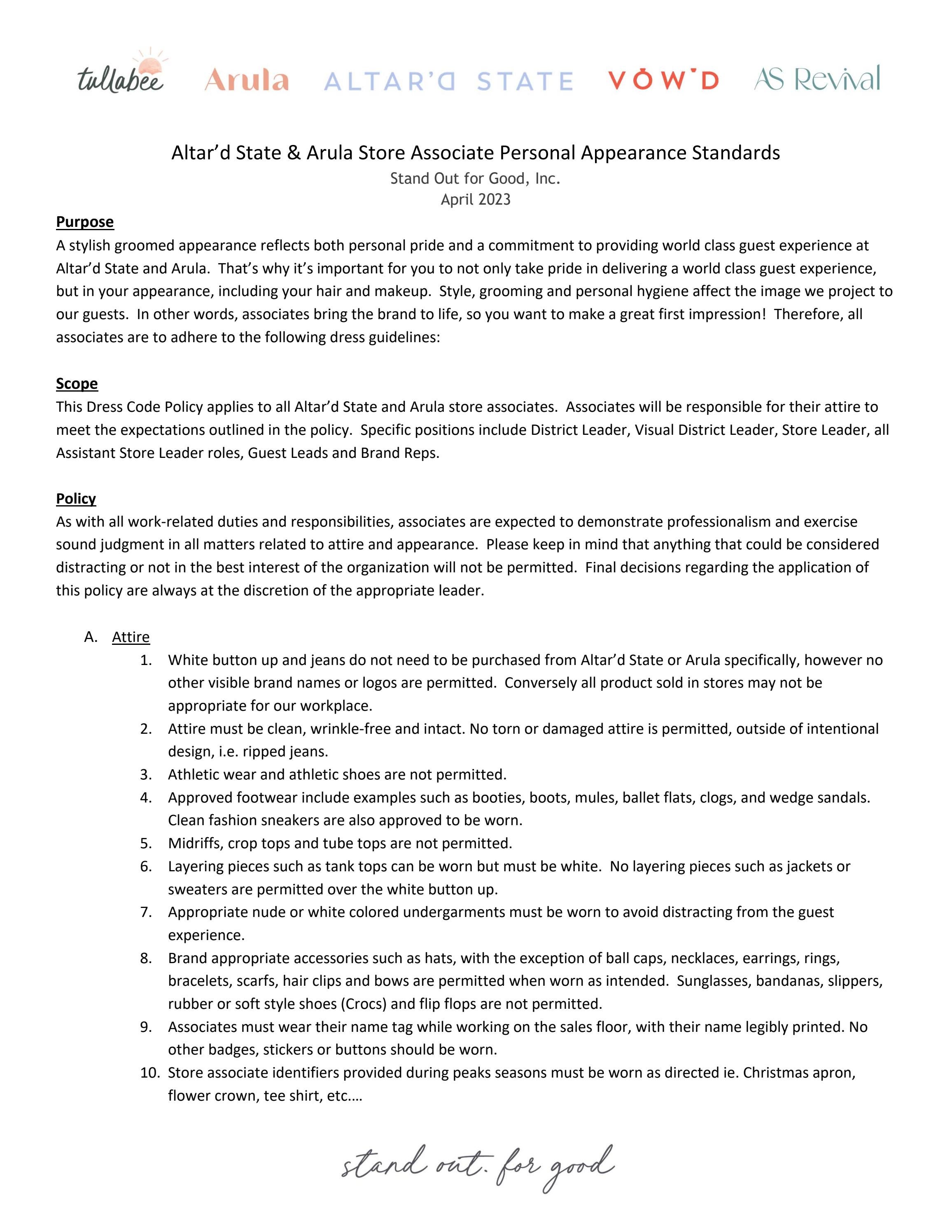 Personal Appearance Standards by Issuu