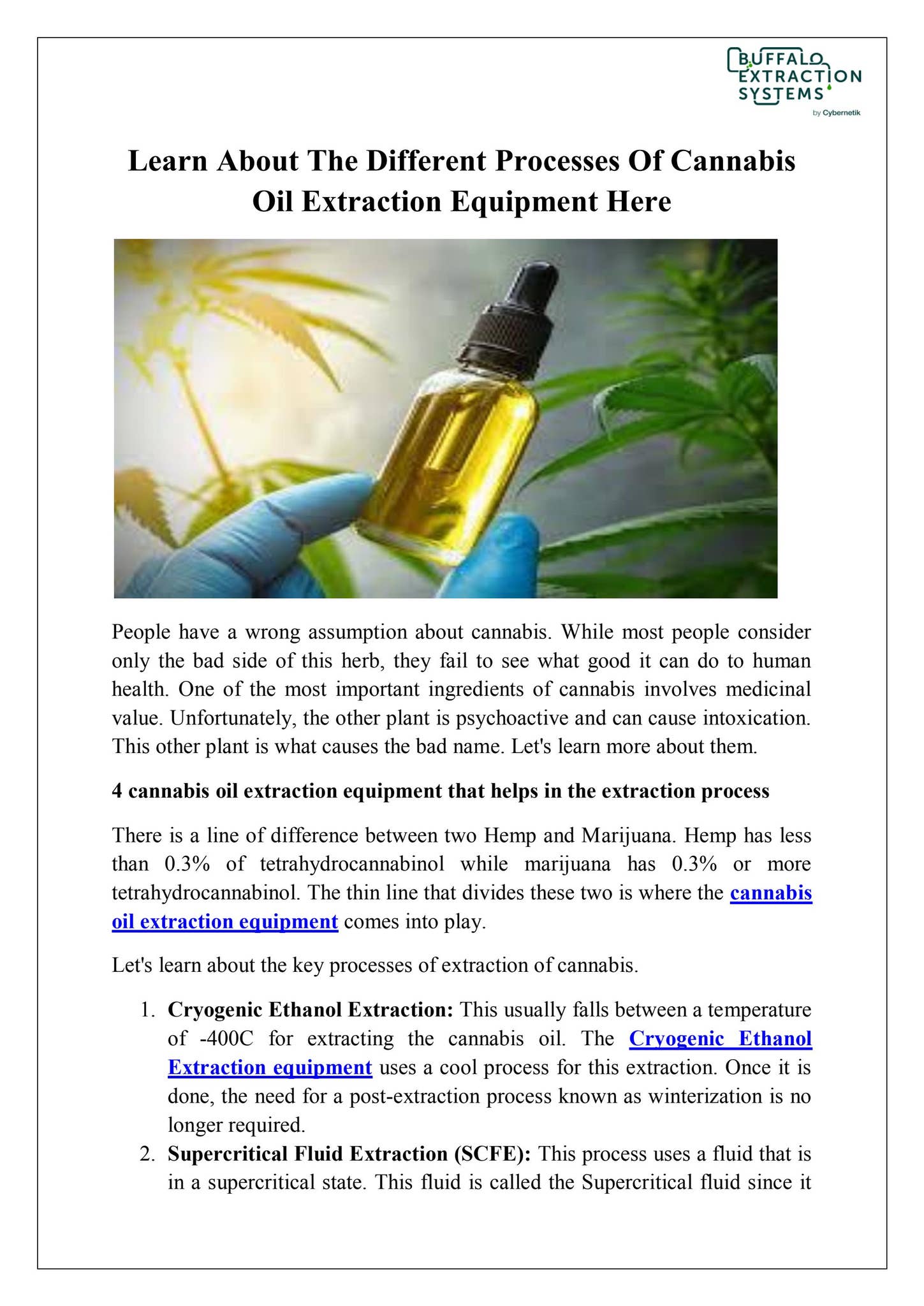 Learn About The Different Processes Of Cannabis Oil Extraction ...