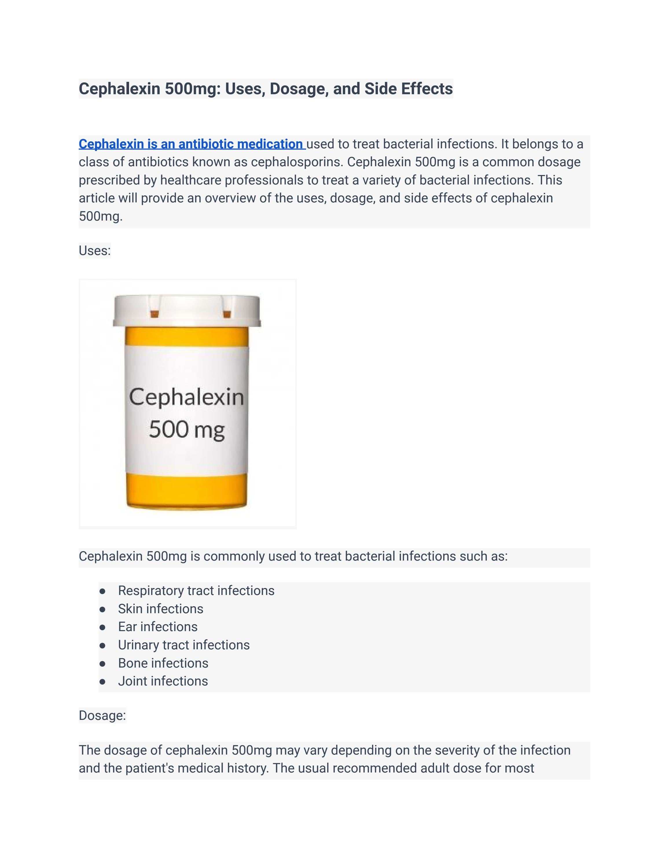 Cephalexin 500mg Uses, Dosage, and Side Effects by lyfe chemist Issuu