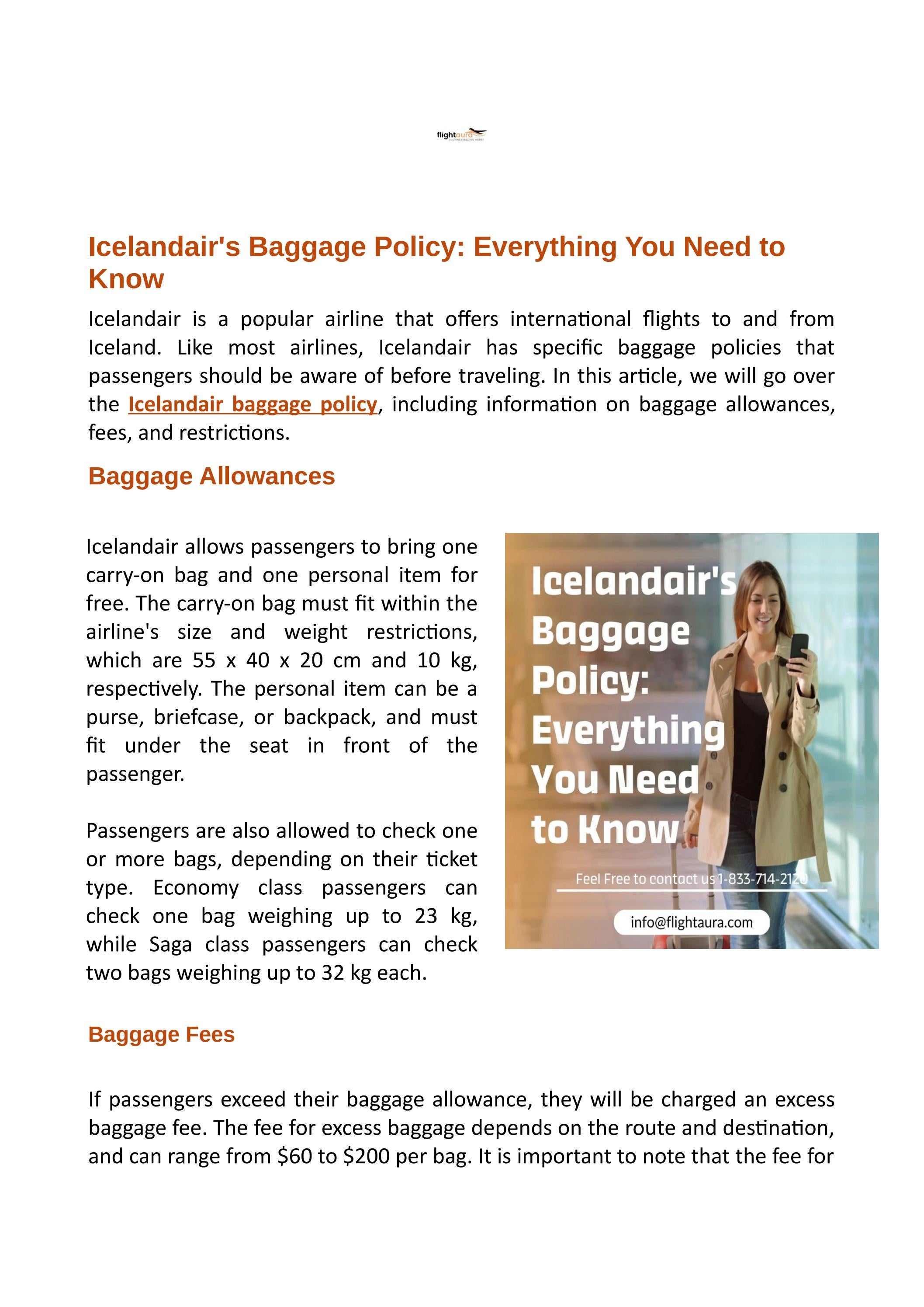 Icelandair's Baggage Policy Number 18337142120 by flightaura Issuu