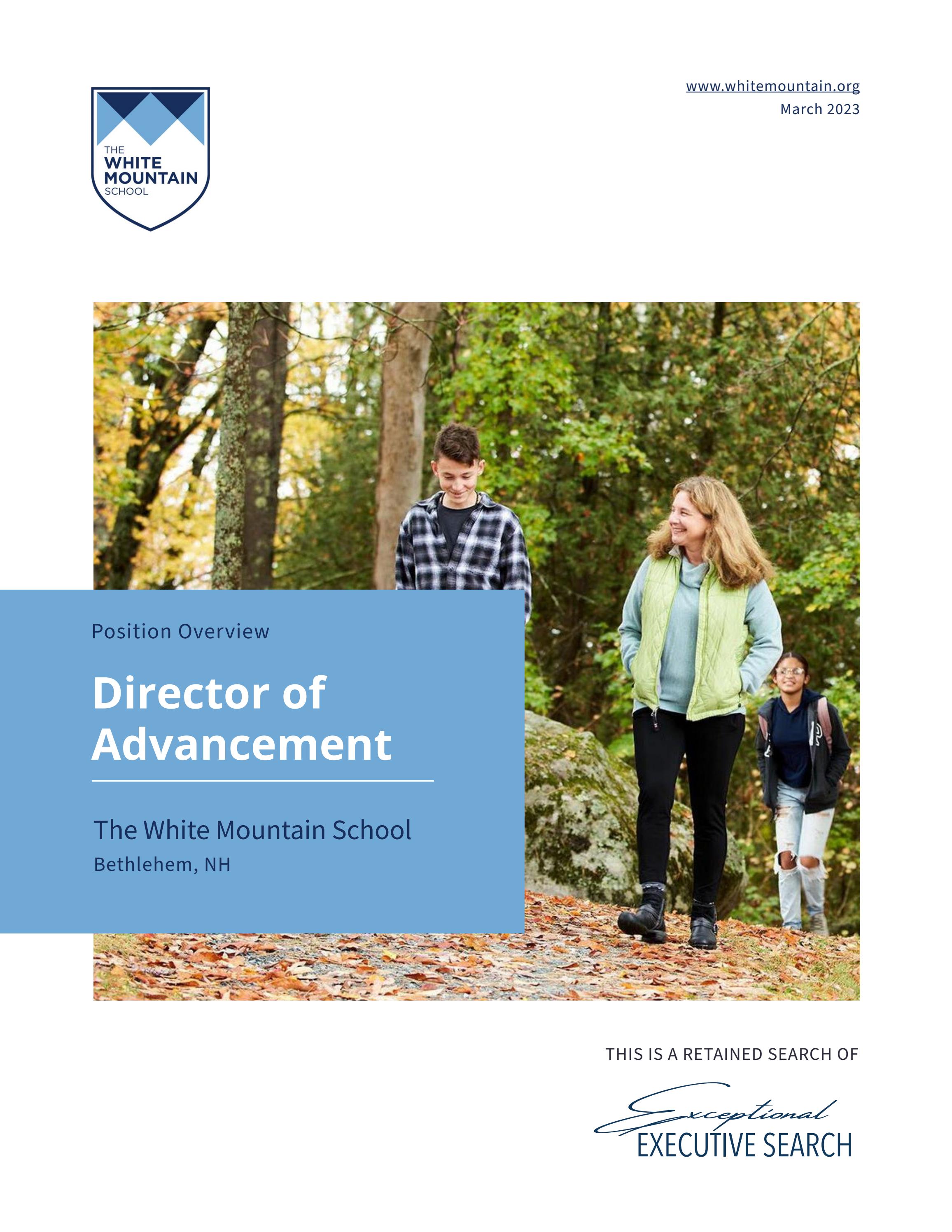 The White Mountain School Director of Advancement by Nicole Gakidis Issuu
