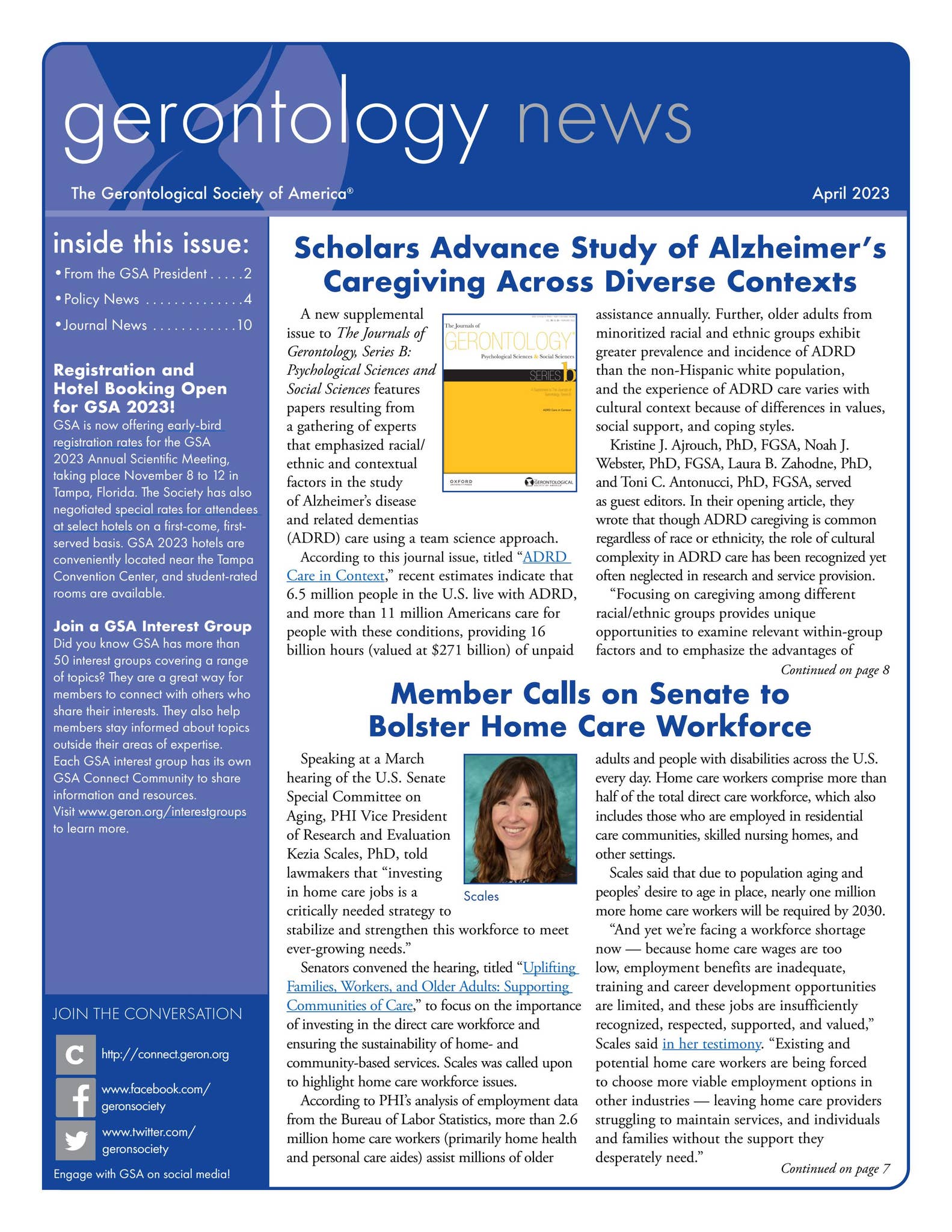 Gerontology News, April 2023 by The Gerontological Society of America -  Issuu