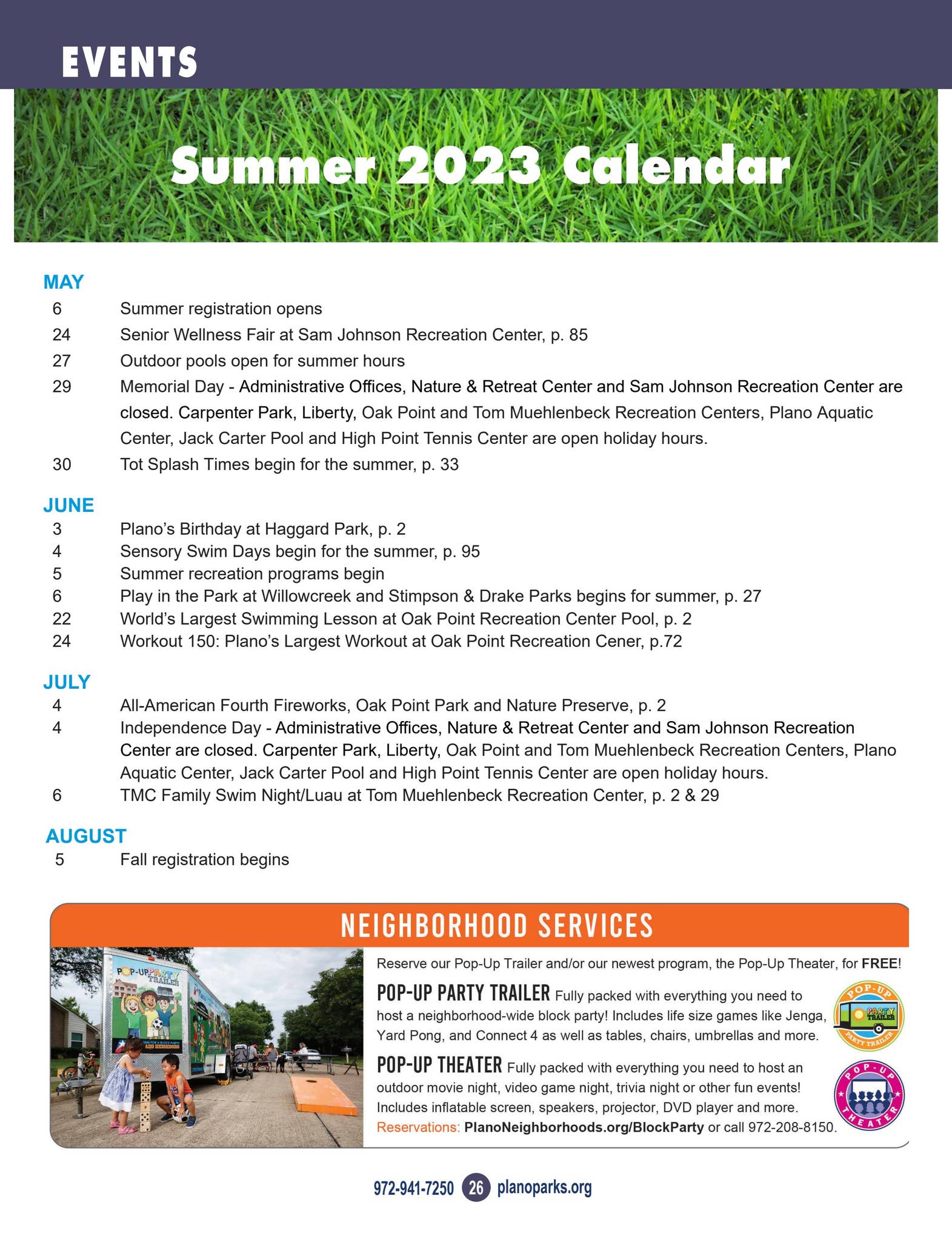 Plano Parks and Recreation Summer 2023 Catalog by Plano Parks and ...