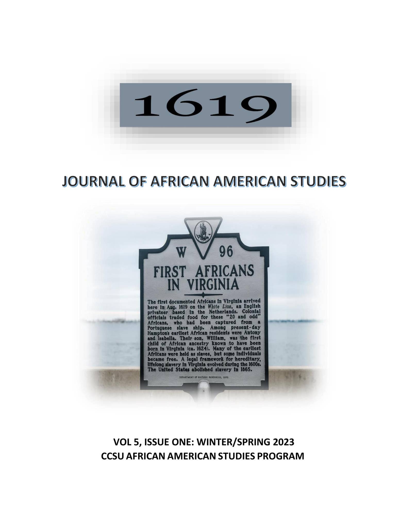 1619: Journal of African American Studies Vol. 5, Issue 1 - Winter ...