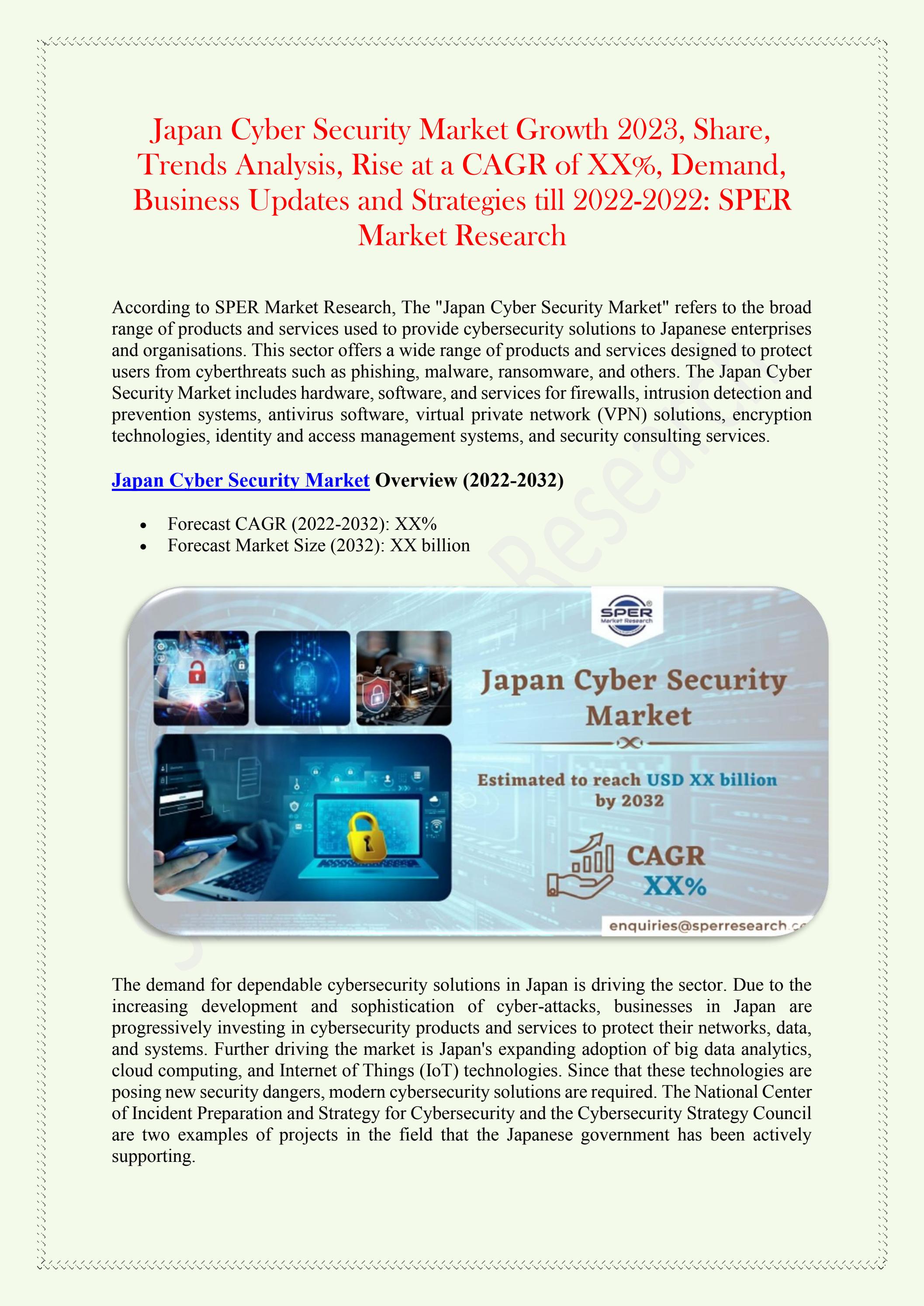 Japan Cyber Security Market Growth, Share, Trends Analysis, Demand