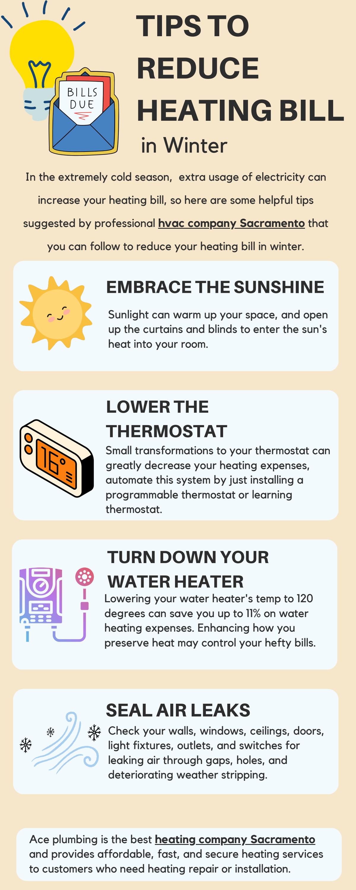 Infographic Tips to Reduce Heating Bill in Winter by Ace Plumbing Issuu
