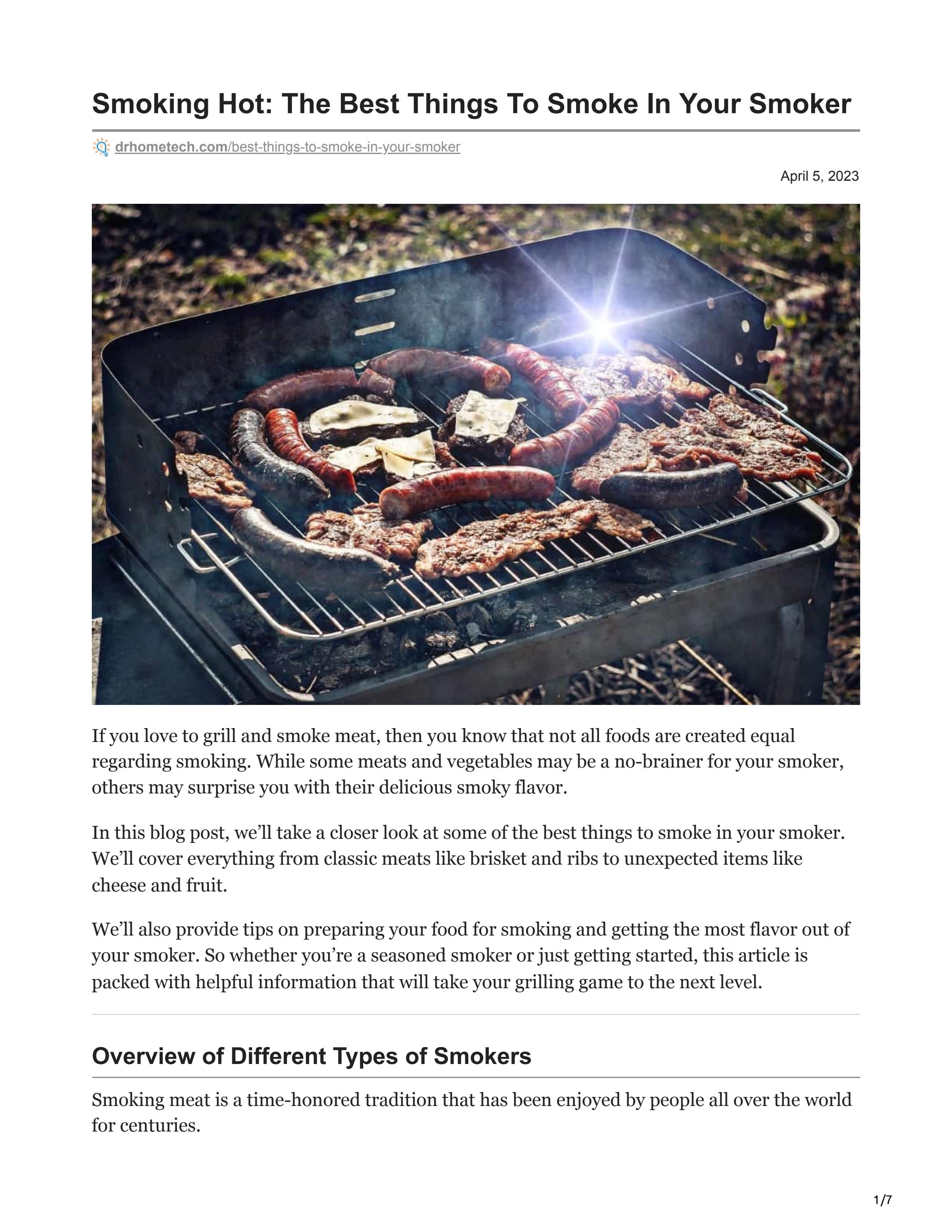 The Best Things To Smoke In Your Smoker by ellentbarrett58tu Issuu