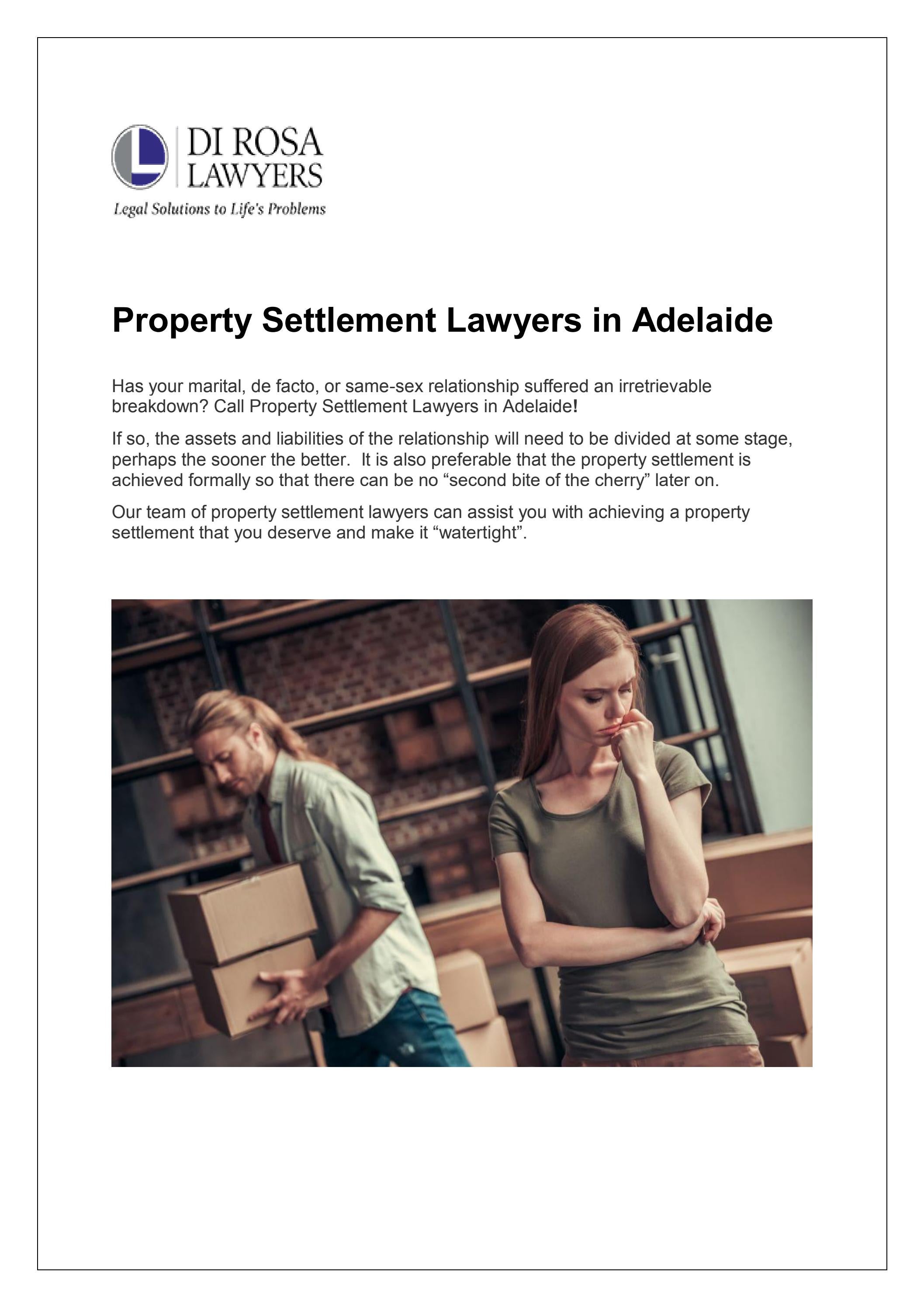 Property Settlement Lawyers by Di Rosa Lawyers Issuu