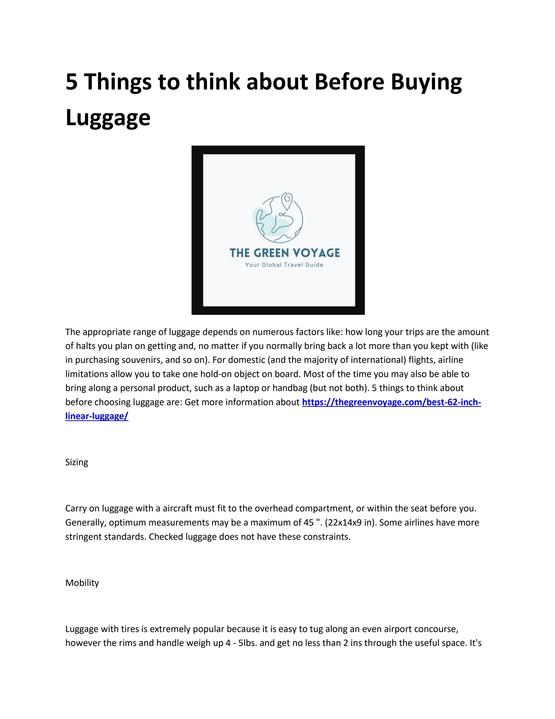 Best 62 Inch Linear Luggage (2023) by Thomas Shaw Issuu