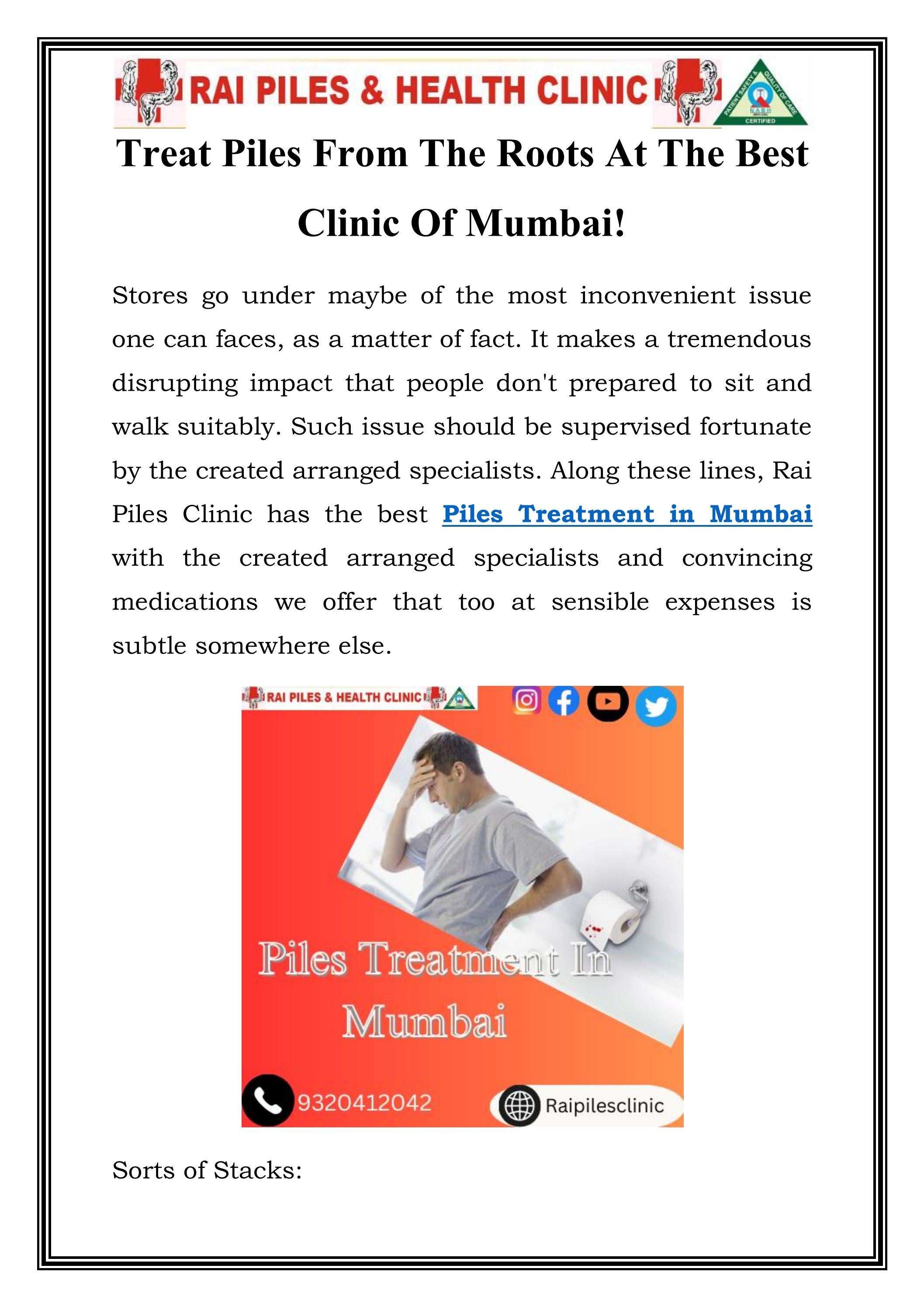 Piles Treatment in Mumbai Call9320412042 by Rai Piles Clinic Issuu