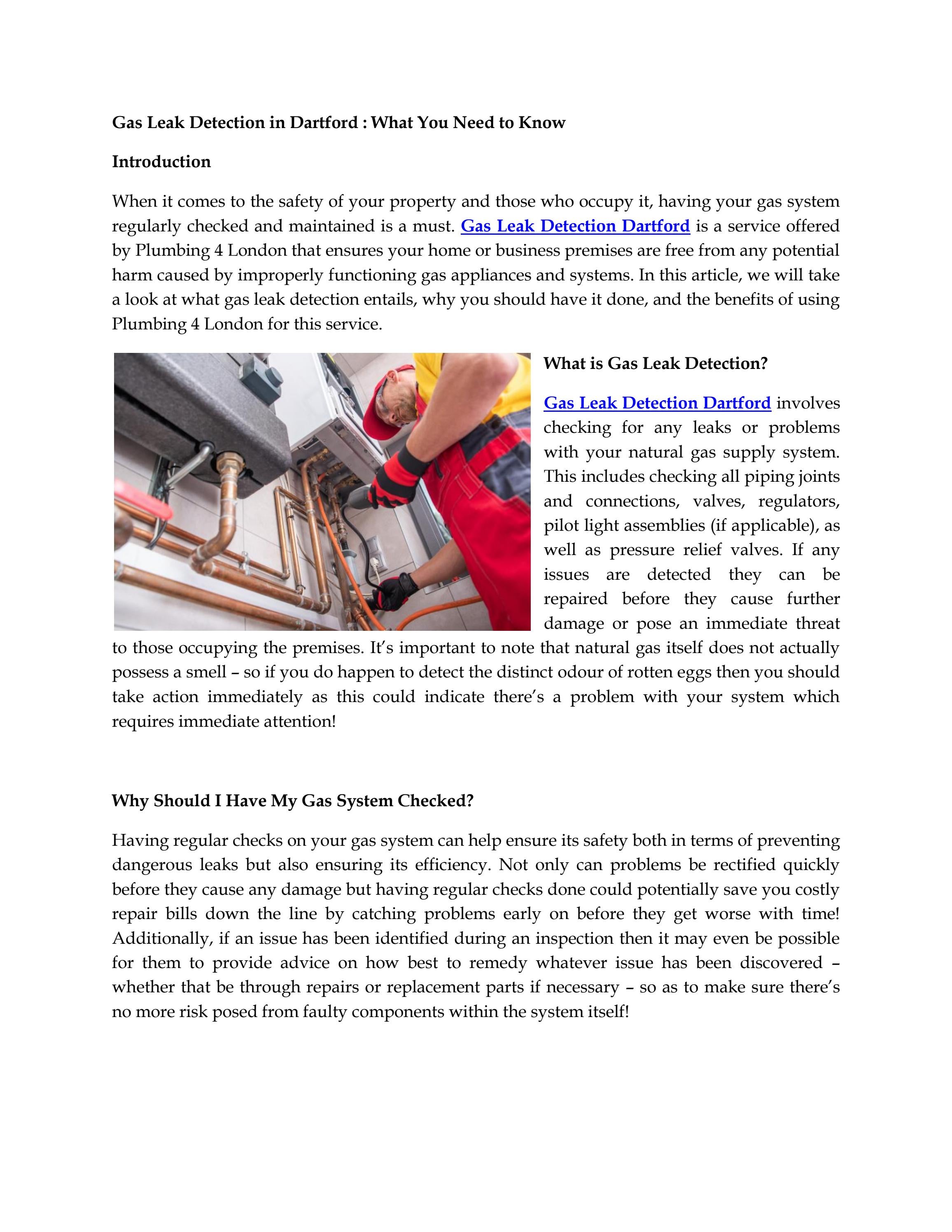 Gas Leak Detection Dartford by Plumbing 4 London Issuu