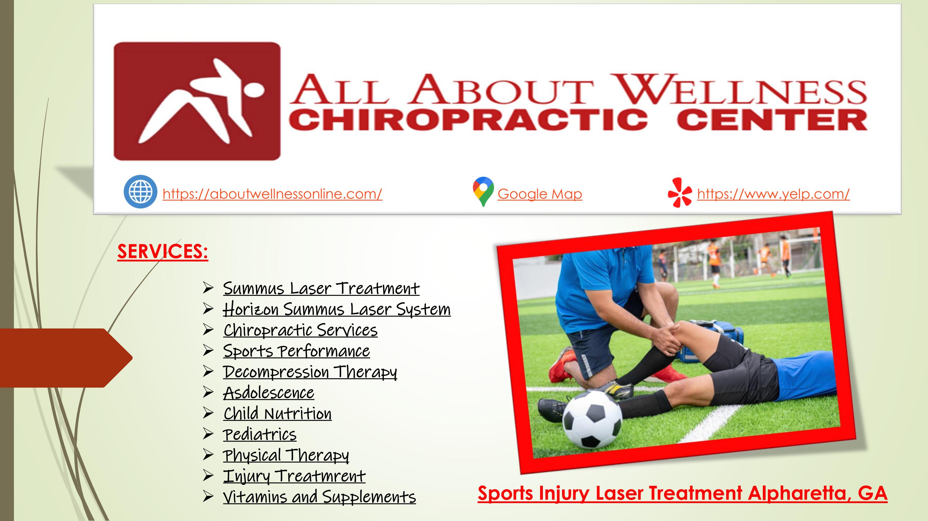 Sports Injury Laser Treatment Alpharetta, GA by ALL ABOUT WELLNESS