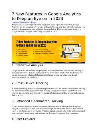 7 New Features in Google Analytics to Keep an Eye on in 2023