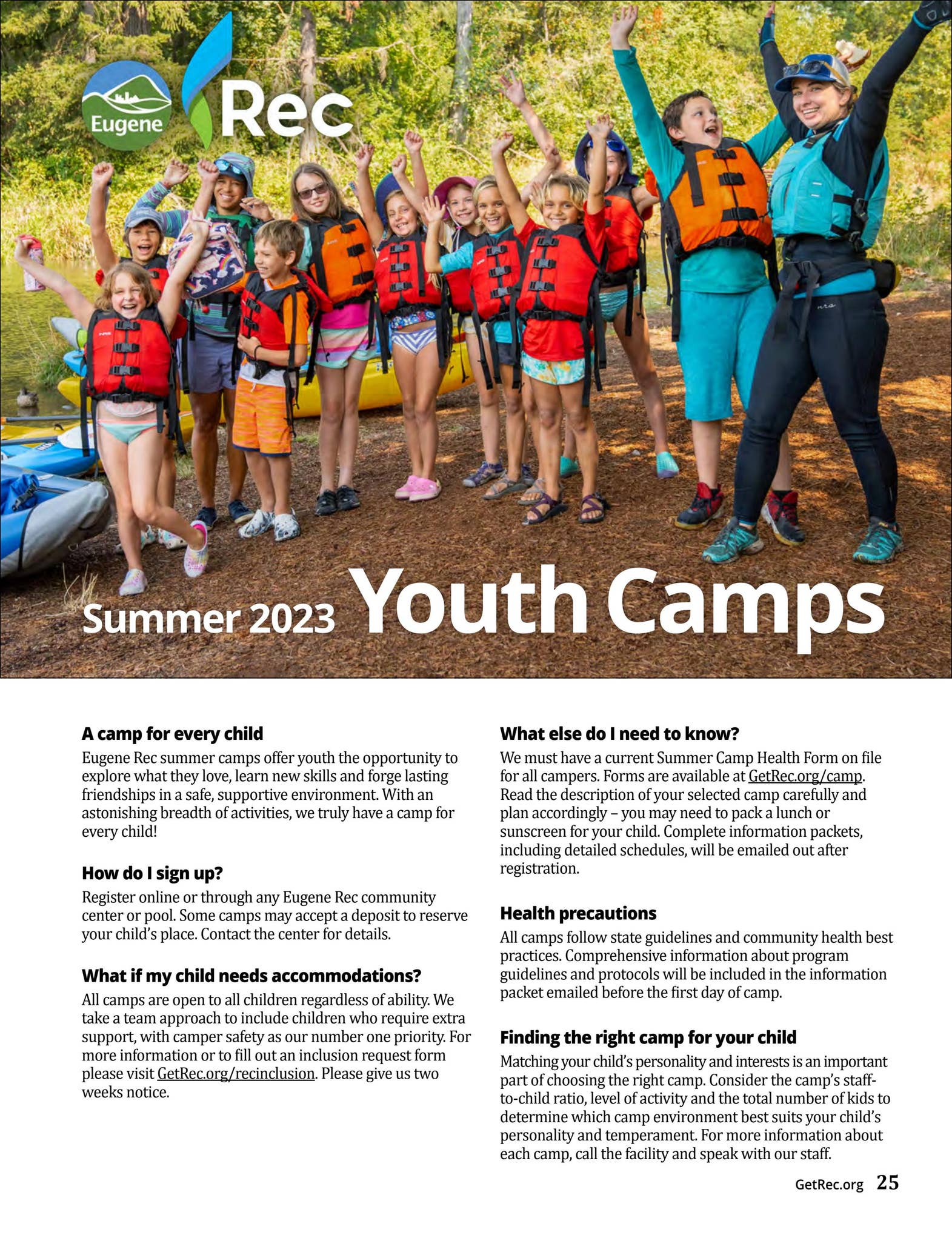 Eugene Rec Summer Camps 2023 by City of Eugene Issuu