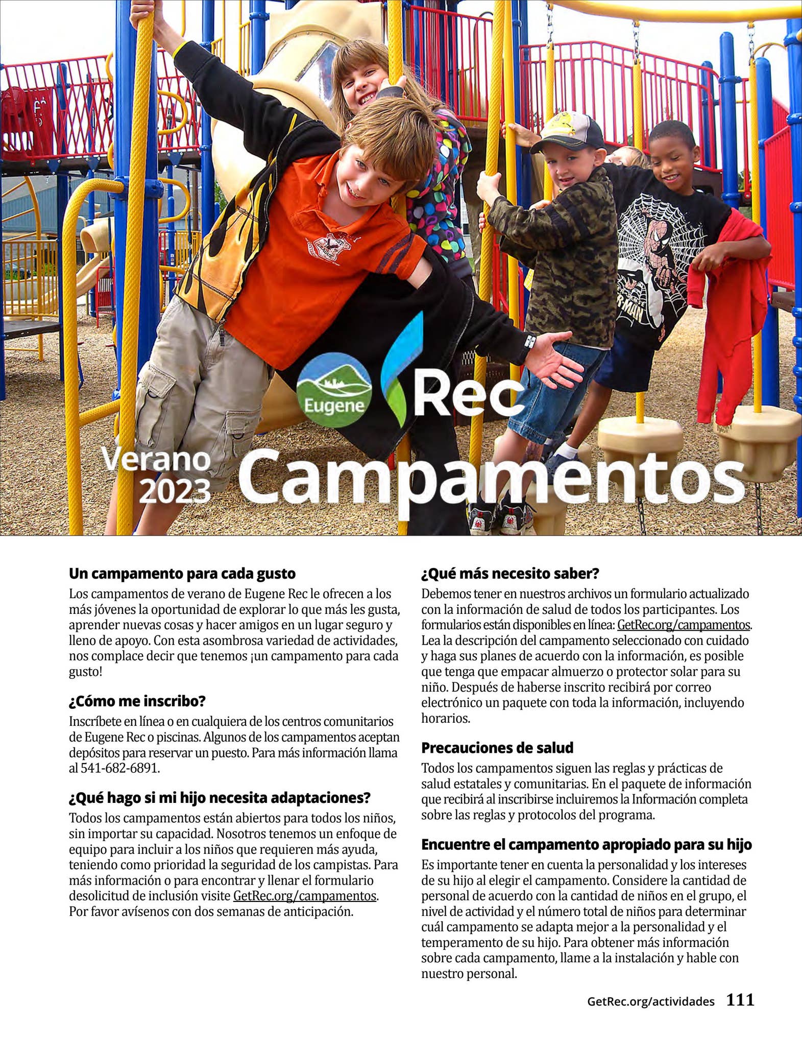Eugene Rec Campamentos de verano 2023 by City of Eugene Issuu