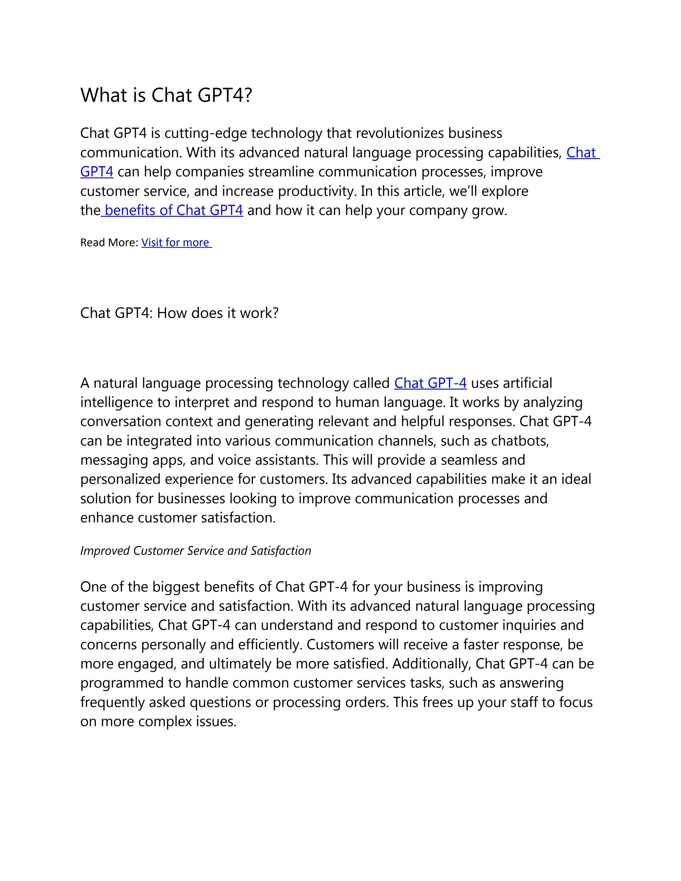 The Benefits of Chat GPT4 for Your Business by Trips For Yours Issuu