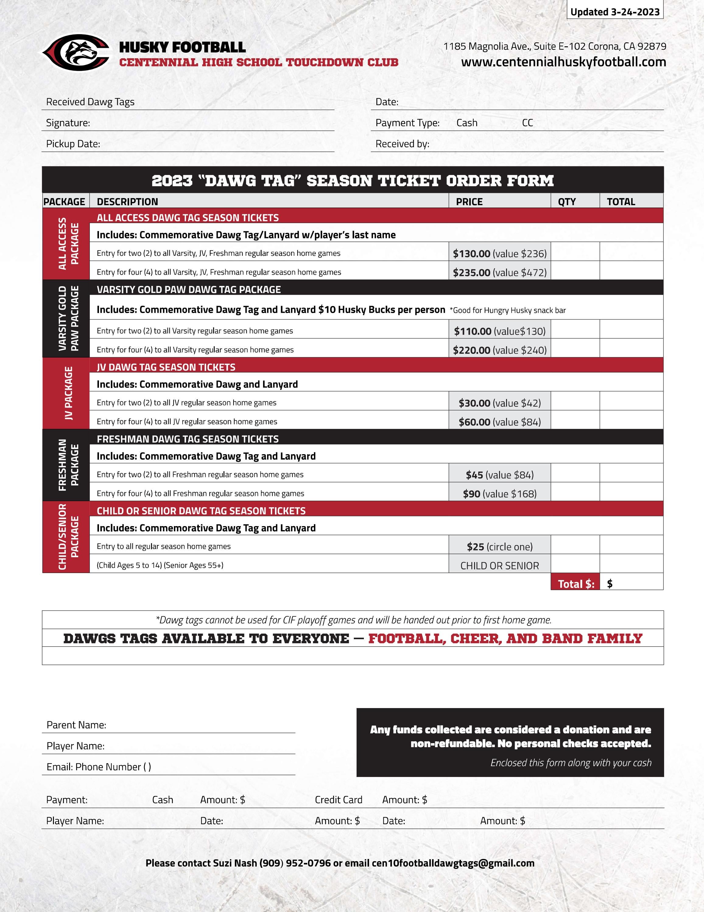 2023 CEN10 DAWG TAG TICKET FORM by PREPS 365 Issuu