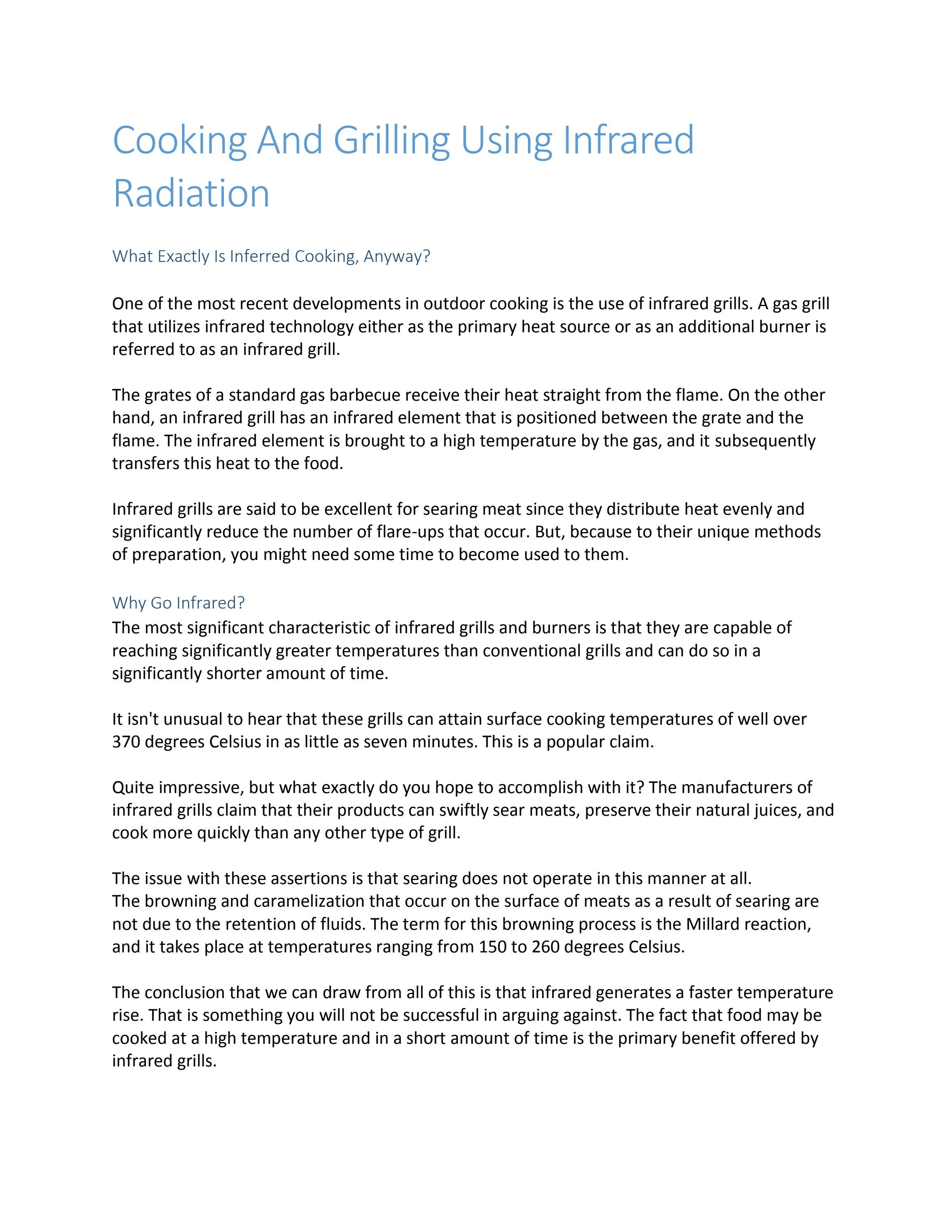 Cooking And Grilling Using Infrared Radiation by Kith Singapore Issuu