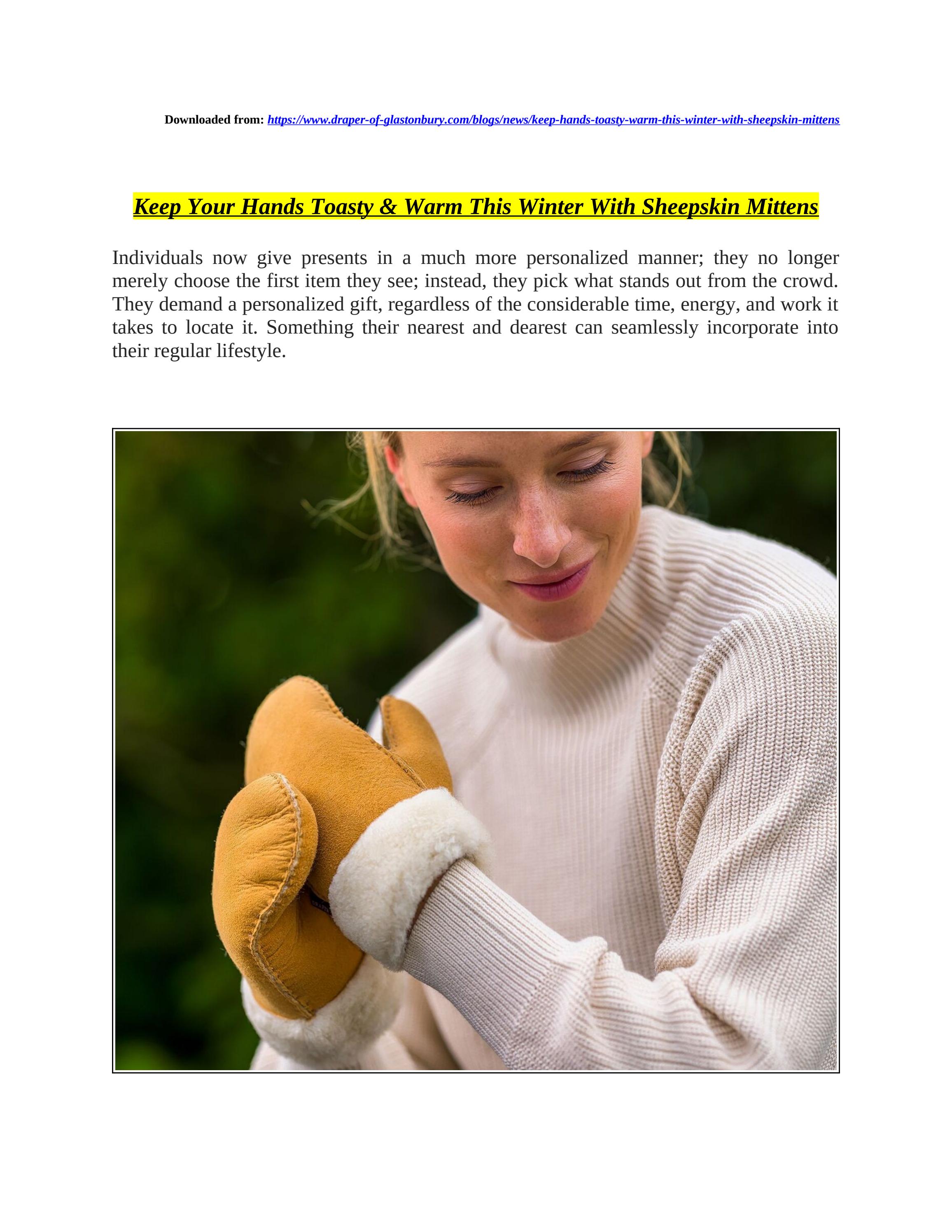 Keep Your Hands Toasty And Warm This Winter With Women's Sheepskin