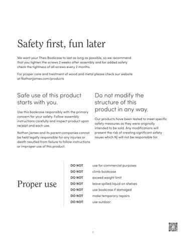 nathanjameshome 家具目录 · Theo 书柜 Instruction Sheet 第 11 页