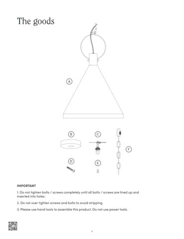 nathanjameshome 灯饰目录 · Nate 吊灯 Instruction Sheet 第 4 页