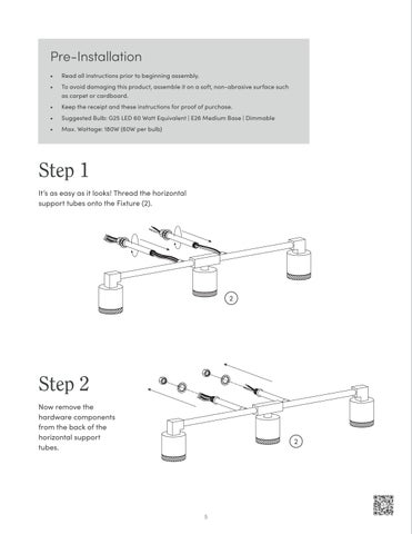 nathanjameshome 家具目录 · Pattinson 镜前灯 Instruction Sheet 第 5 页