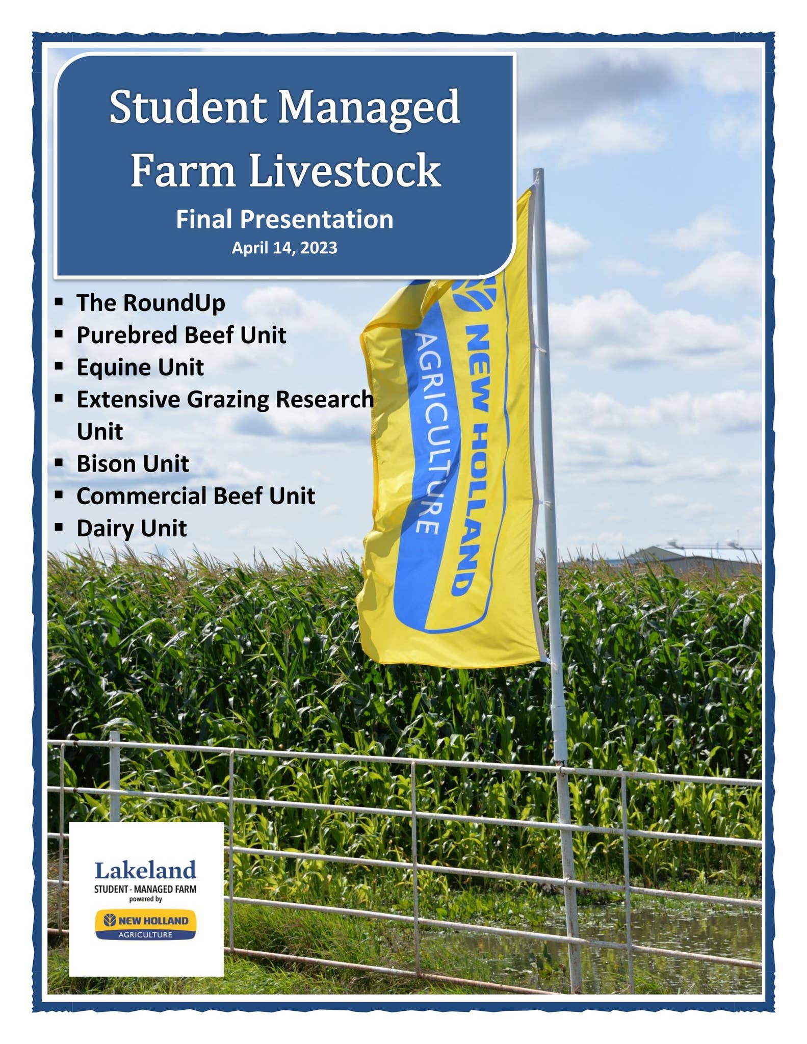 2023 SMF Livestock Final Presentation Booklet by Lakeland College ...